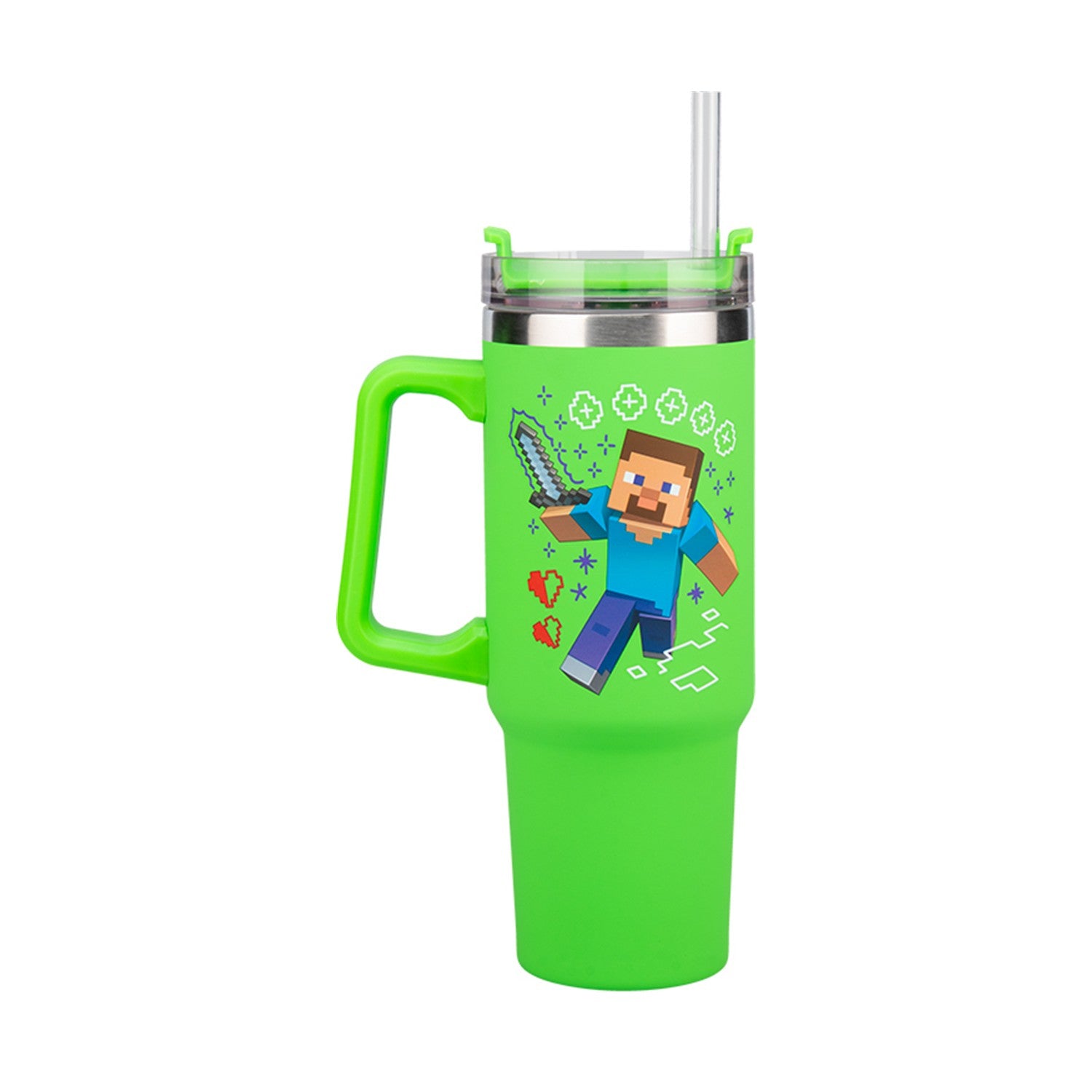 Paladone: Minecraft - Green Multiway Insulated Travel Cup Straw (900ml) (PP14600MCF)