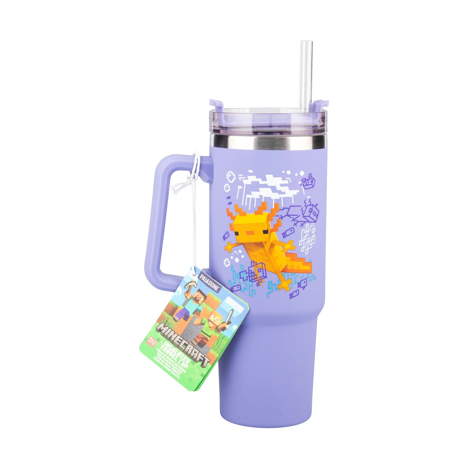 Paladone: Minecraft - Purple Multiway Insulated Travel Cup Straw (900ml) (PP14948MCF)