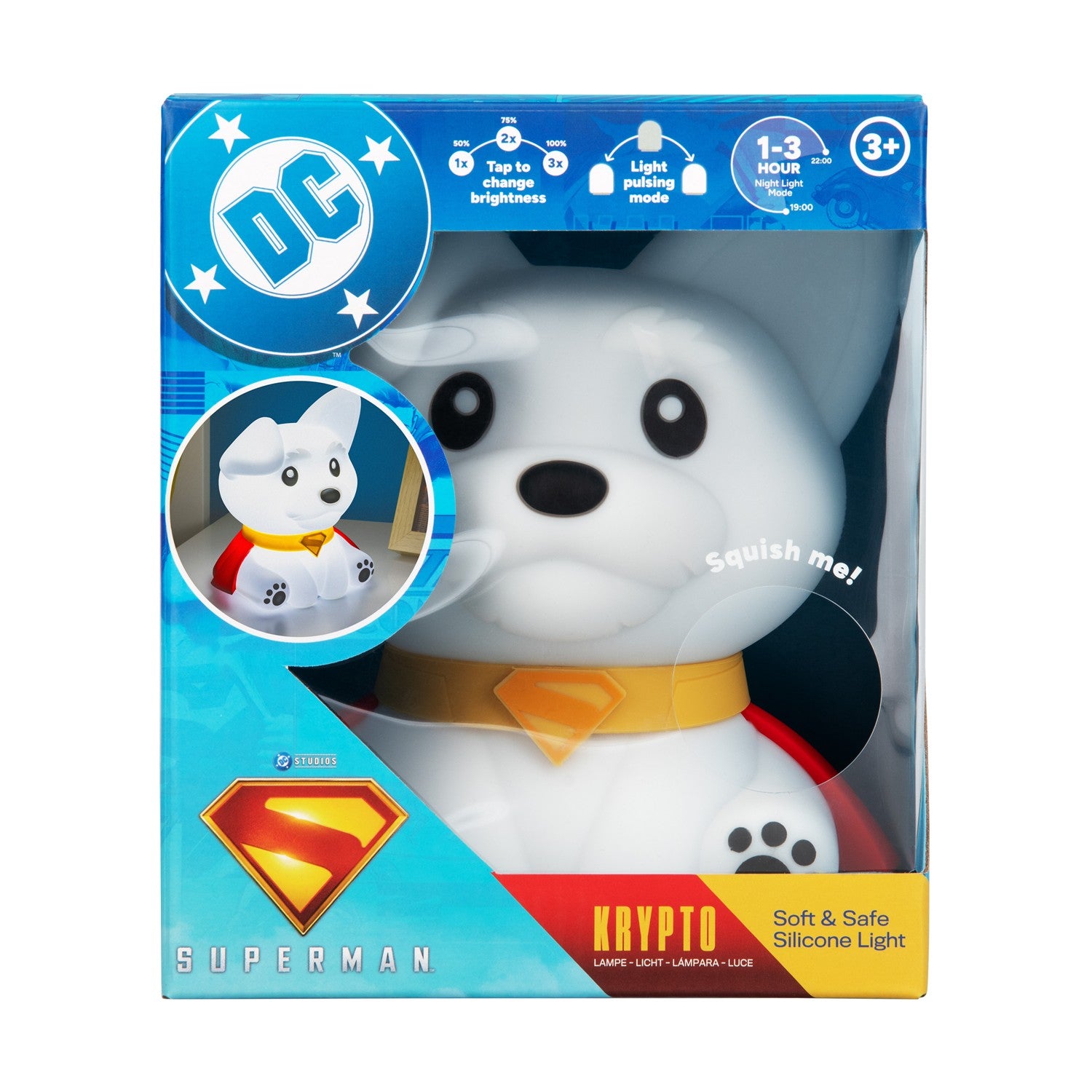 Paladone SquishyGlo: DC Superman - Krypto Silicone Light Rechargeable (PP14839SMT) - Sunday Habit