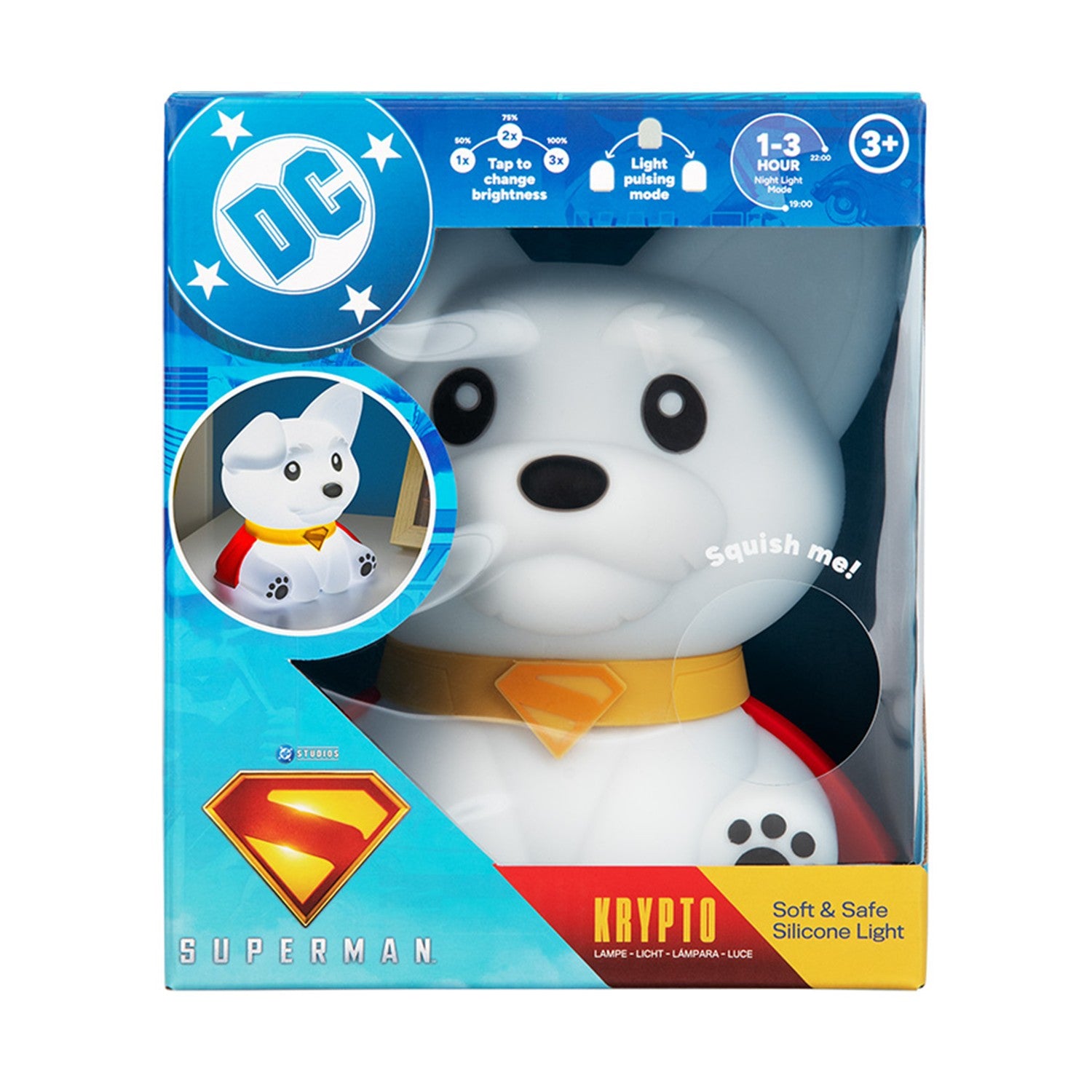 Paladone SquishyGlo: DC Superman - Krypto Silicone Light Rechargeable (PP14839SMT) - Sunday Habit