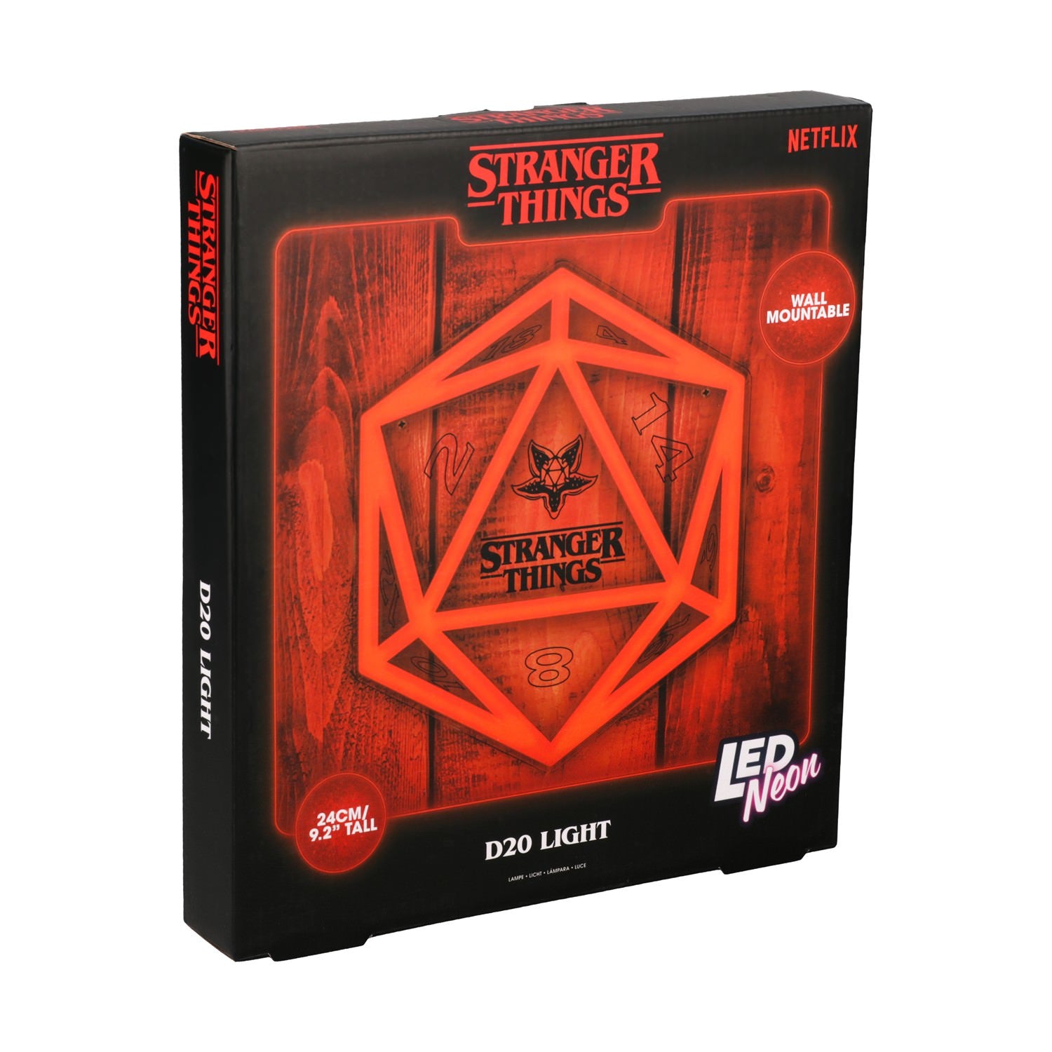 Paladone: Stranger Things 5 - D20 Wall Mountable LED Neon Light (PP14622STVN) - Sunday Habit