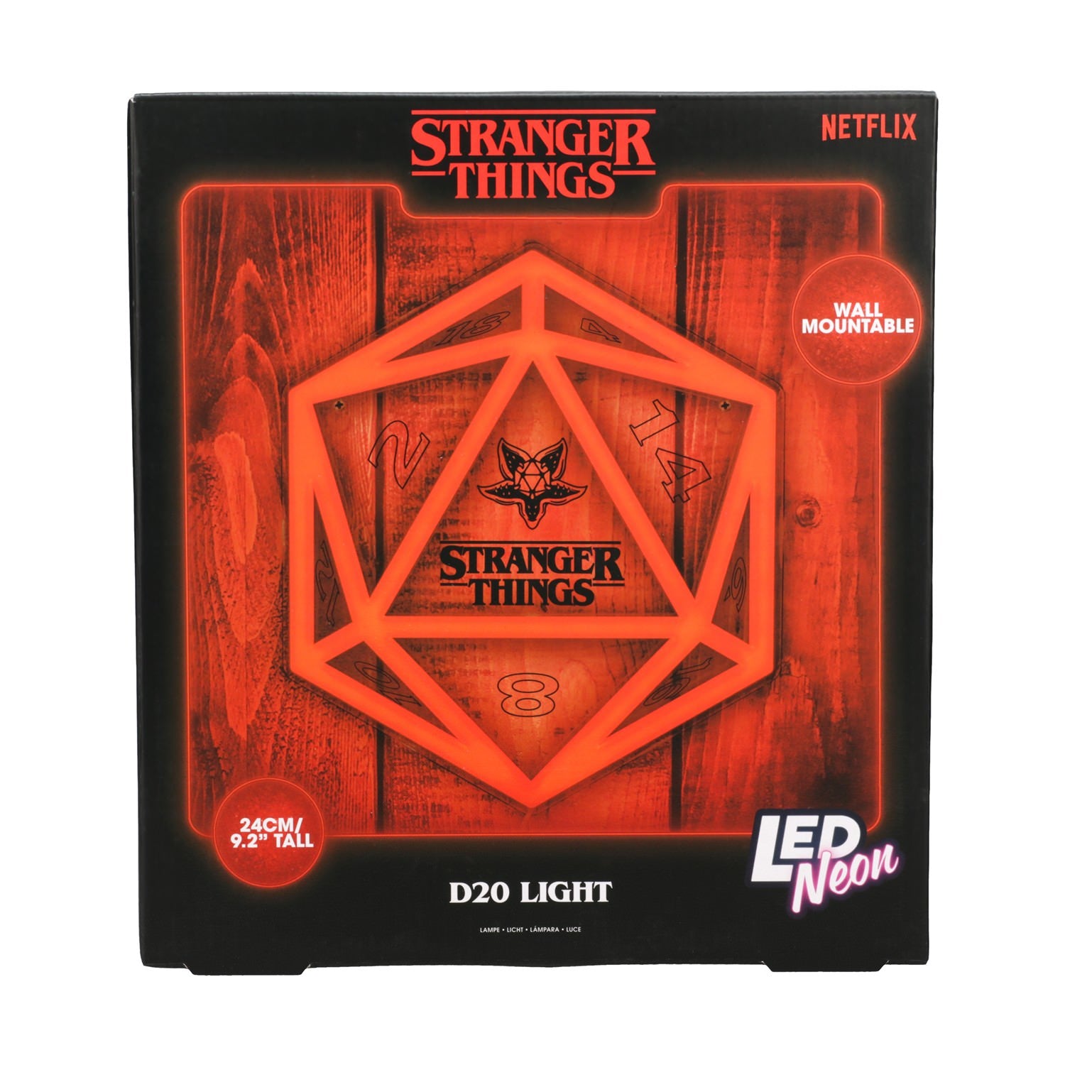 Paladone: Stranger Things 5 - D20 Wall Mountable LED Neon Light (PP14622STVN) - Sunday Habit
