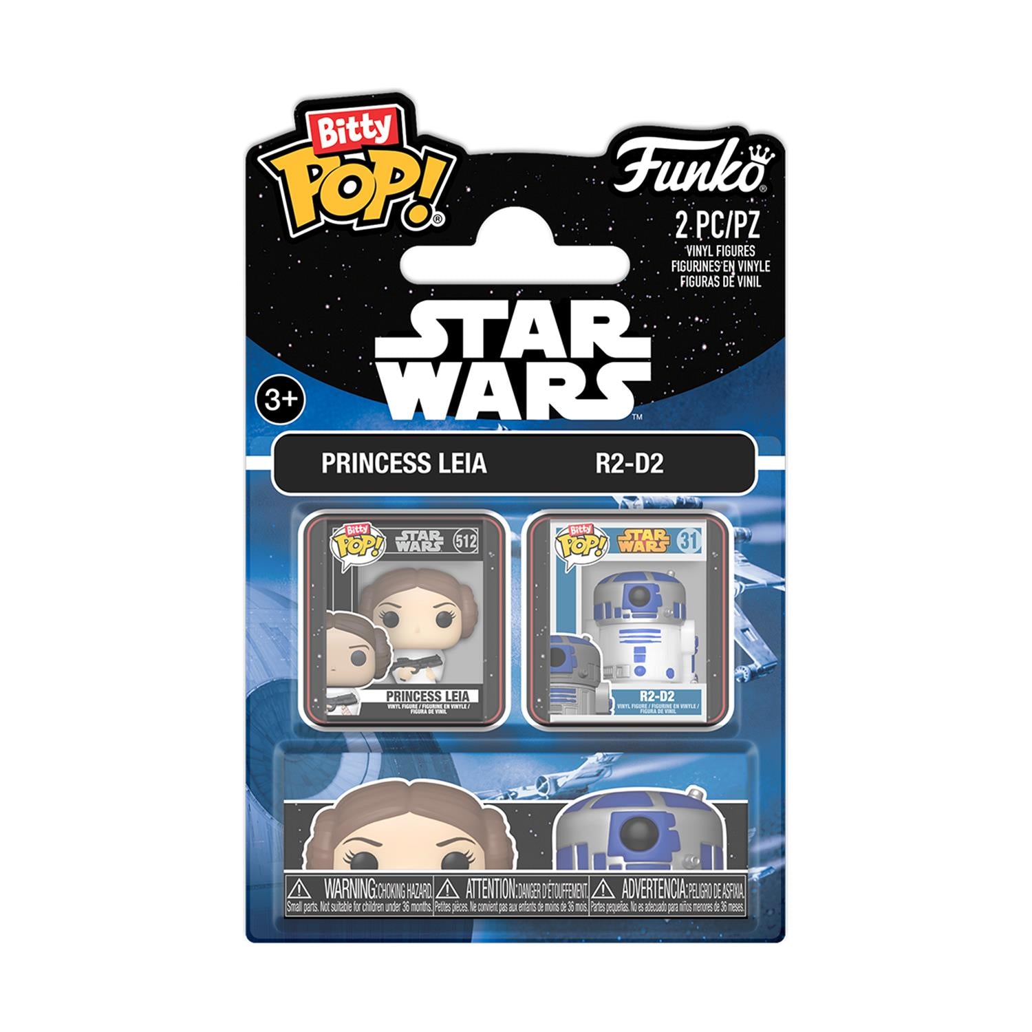 Funko Bitty Pop! 2-pack Disney: Star Wars - Leia & R2D2 Vinyl Figures - Sunday Habit