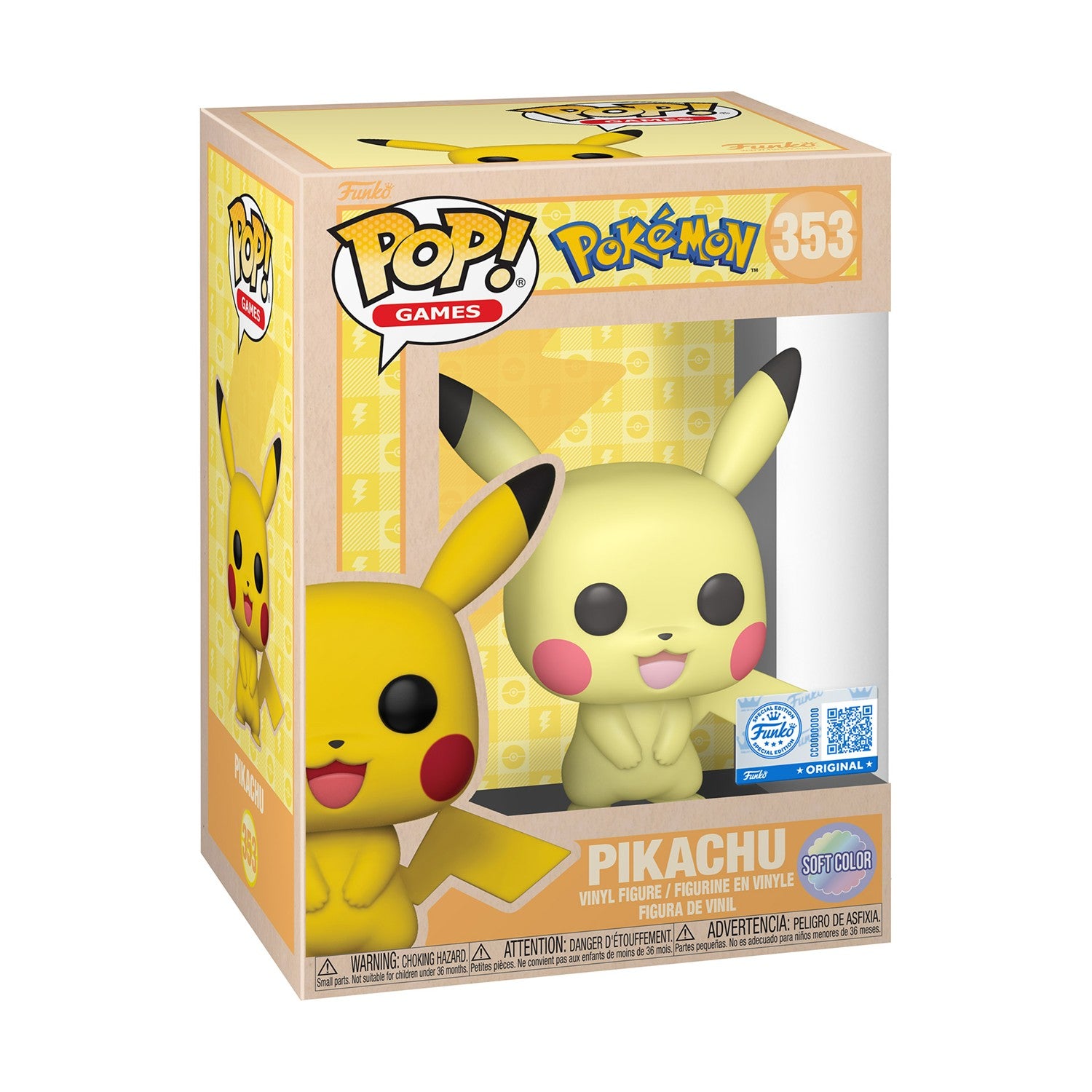 Funko Pop! Games: Pokemon - Pikachu (Soft Color) (Special Edition) #353 Vinyl Figure - Sunday Habit