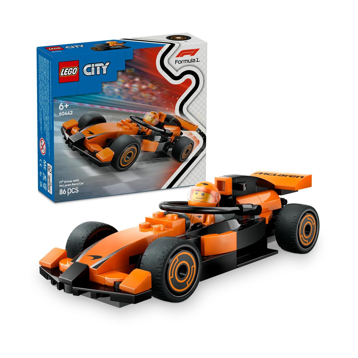 LEGO® City: F1® Driver with McLaren Race Car (60442) - Sunday Habit