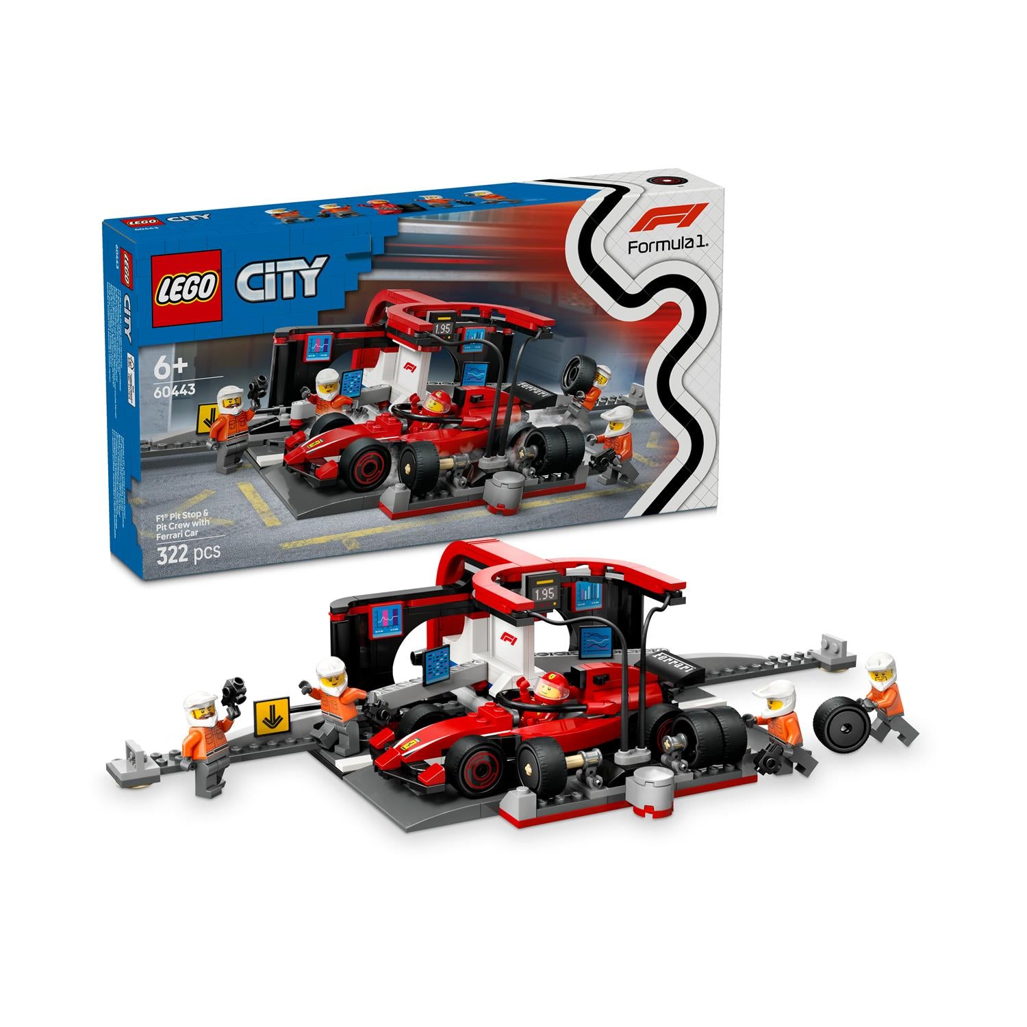 LEGO® City: F1® Pit Stop & Pit Crew with Ferrari Car (60443) - Sunday Habit