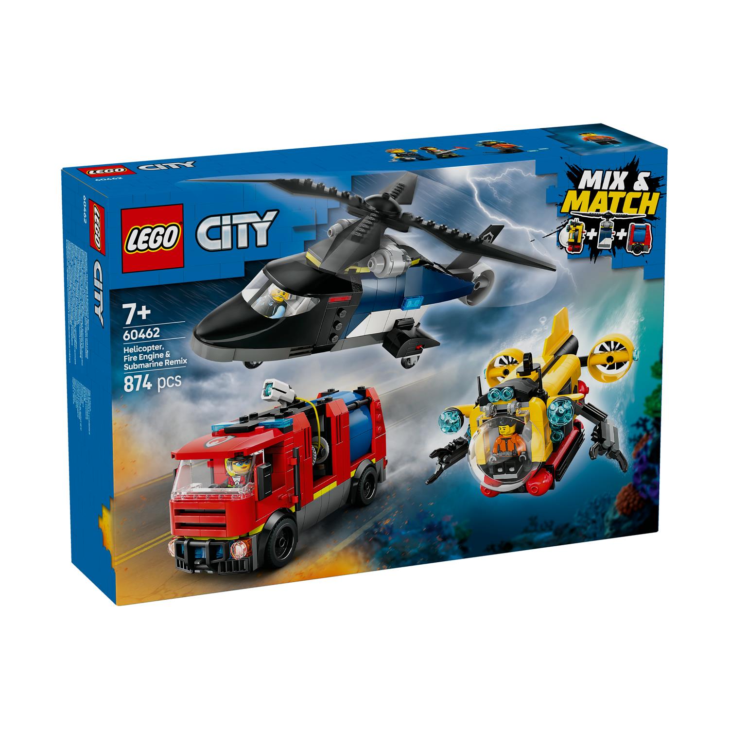 LEGO® City: Helicopter, Fire Truck & Submarine Remix (60462) - Sunday Habit