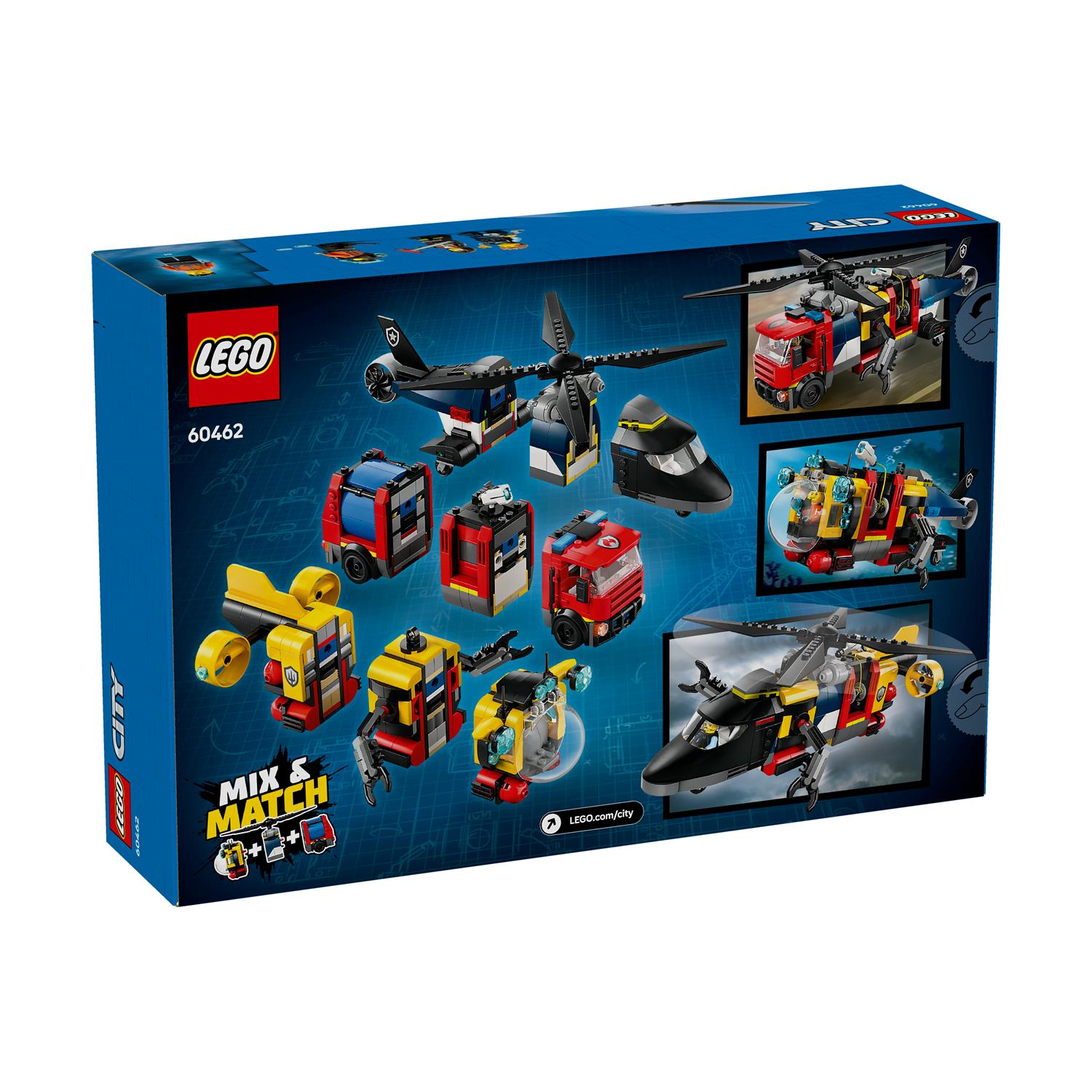 LEGO® City: Helicopter, Fire Truck & Submarine Remix (60462) - Sunday Habit