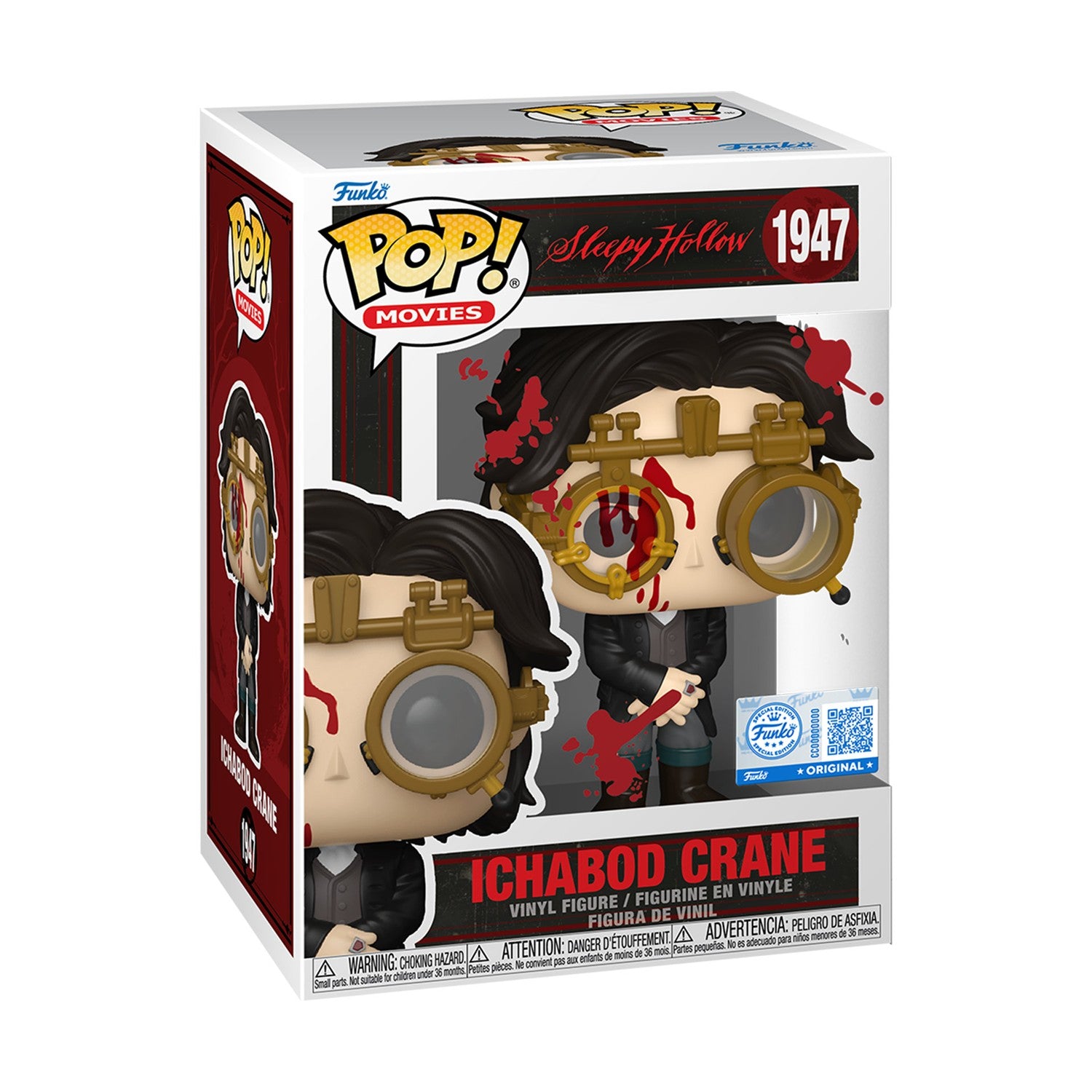 Funko Pop! Movies: Sleepy Hollow - Ichabod Crane (Bloody) (Special Edition) #1947 Vinyl Figure - Sunday Habit
