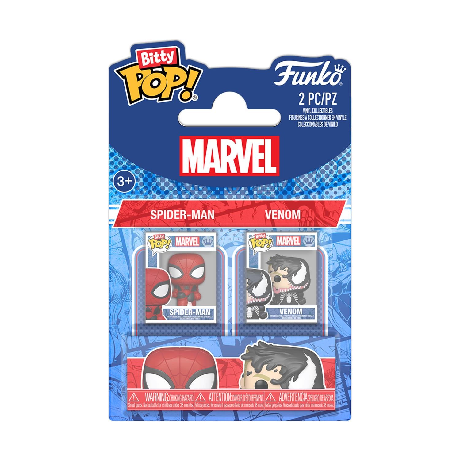 Funko Bitty Pop! 2-Pack Marvel: Spider-Man - Spider-Man & Venom Vinyl Figures - Sunday Habit