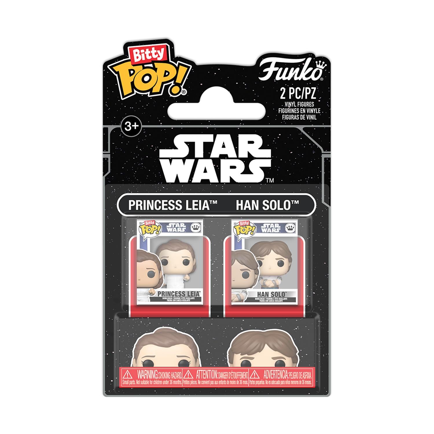 Funko Bitty Pop! 2-Pack Disney: Star War - Princess Leia & Han Solo Vinyl Figures - Sunday Habit