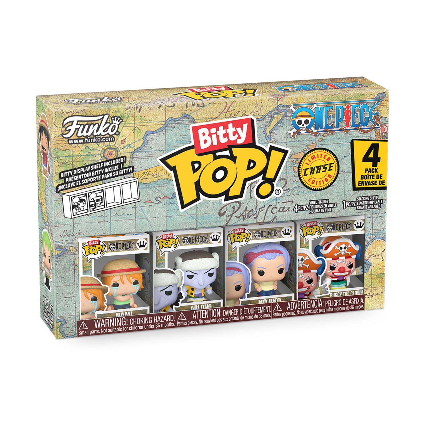 Funko Bitty Pop! 4-Pack: One Piece - Nami, Arlong, Nojiko, Bitty Pop! Chase Vinyl Figures