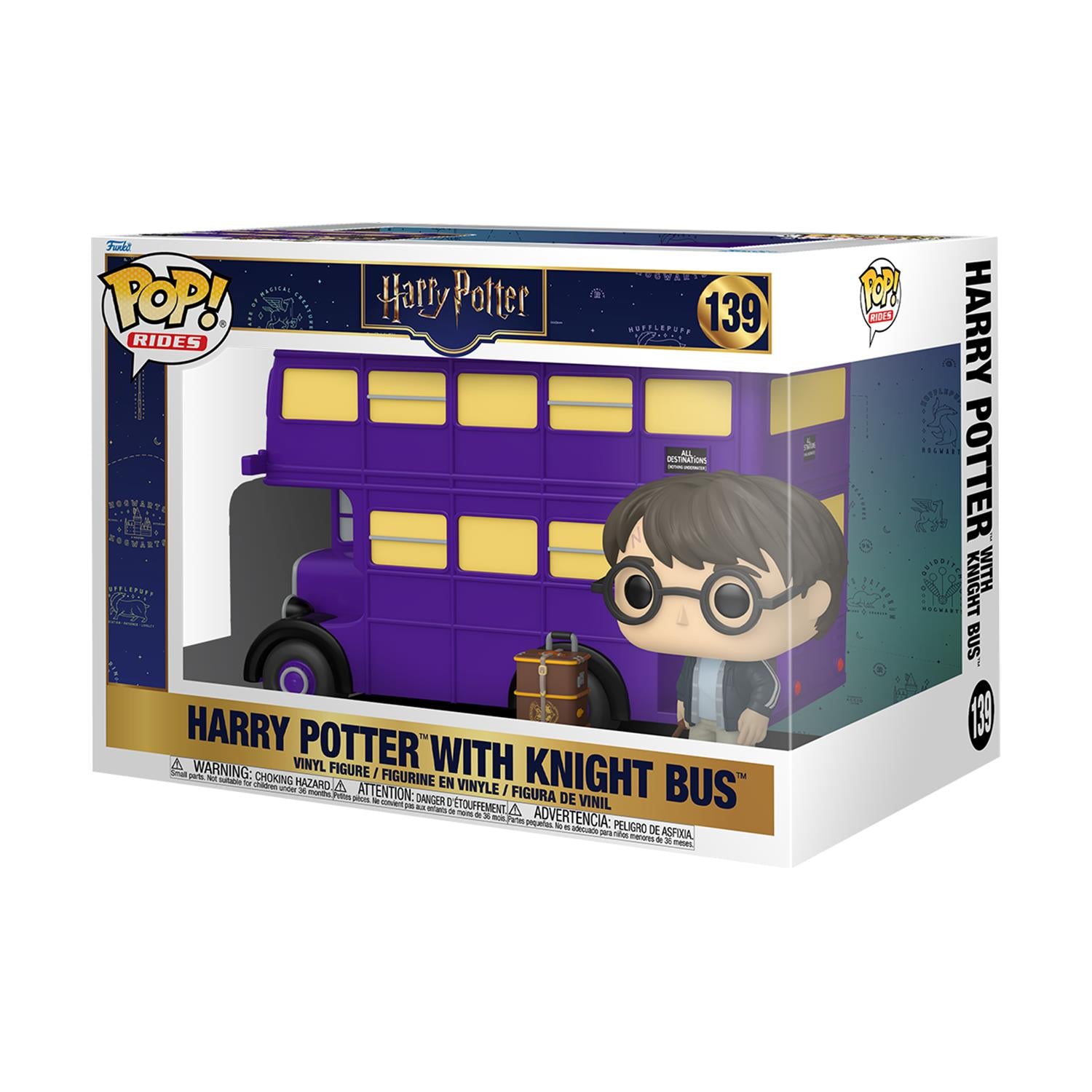 Funko Pop! Rides Super Deluxe: Harry Potter - Harry Potter with Knight Bus #139 Vinyl Figure