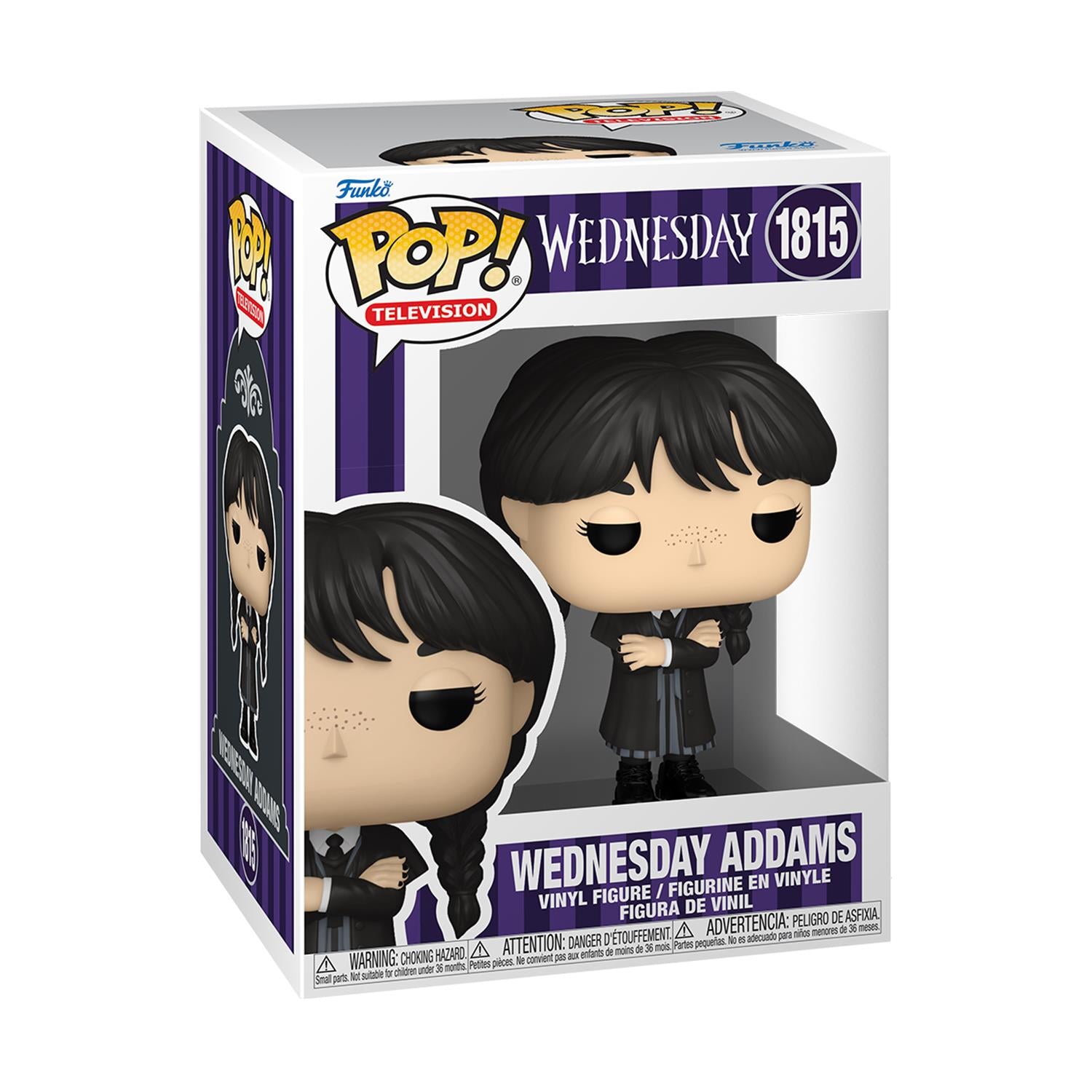 Funko Pop! Television: Wednesday - Wednesday Addams (Black Coat) #1815 Vinyl Figure