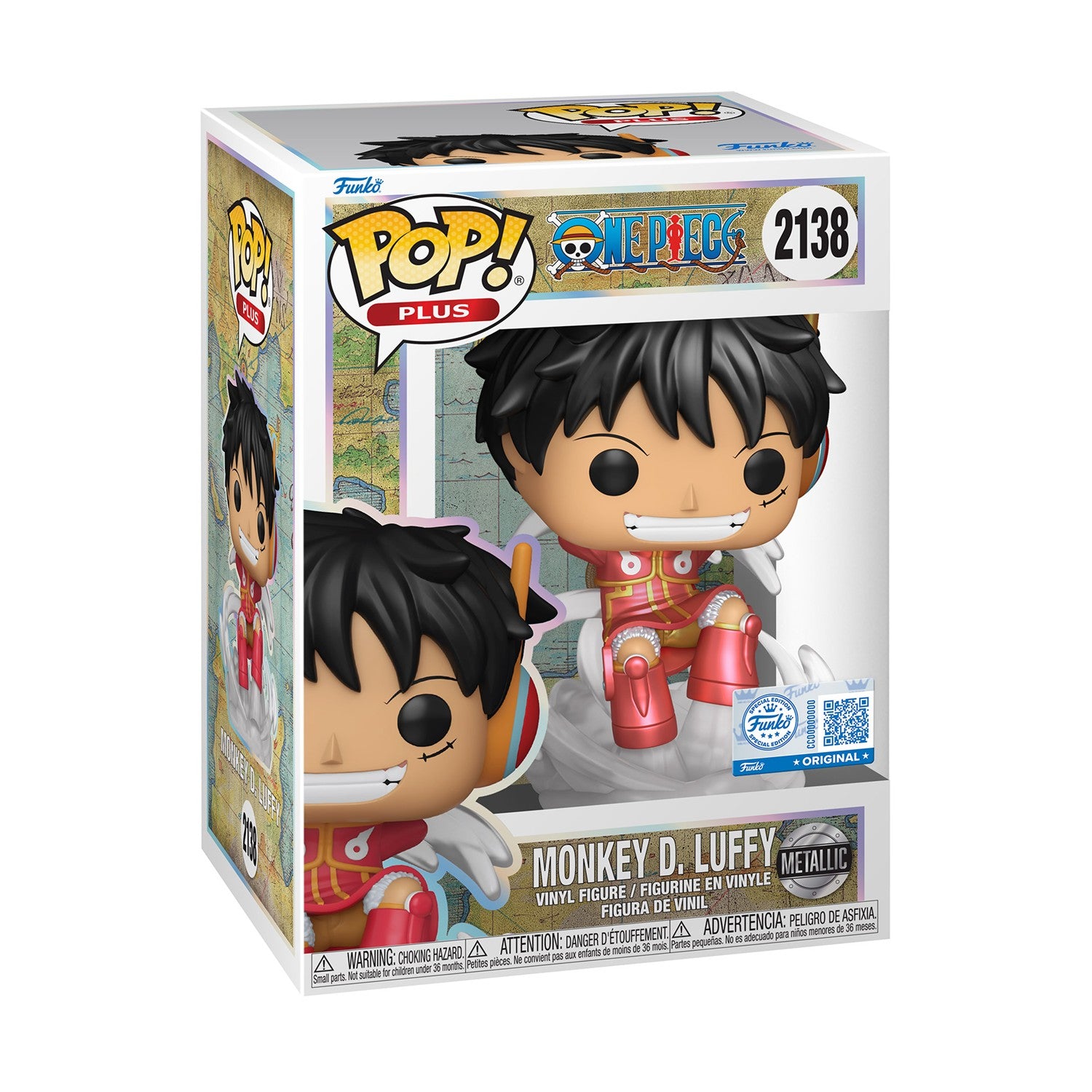Funko Pop! Plus: One Piece - Monkey D.Luffy (Egghead) (Metallic) (Special Edition) #2138 Vinyl Figure - Sunday Habit