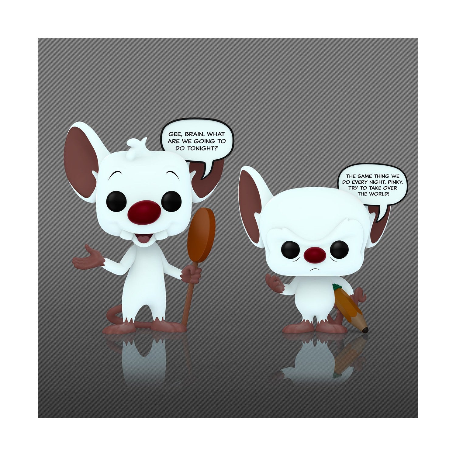 Funko Pop! 2-Pack Animation Sayings: Pinky & The Brain (Glows in The Dark) (Special Edition) Vinyl Figures