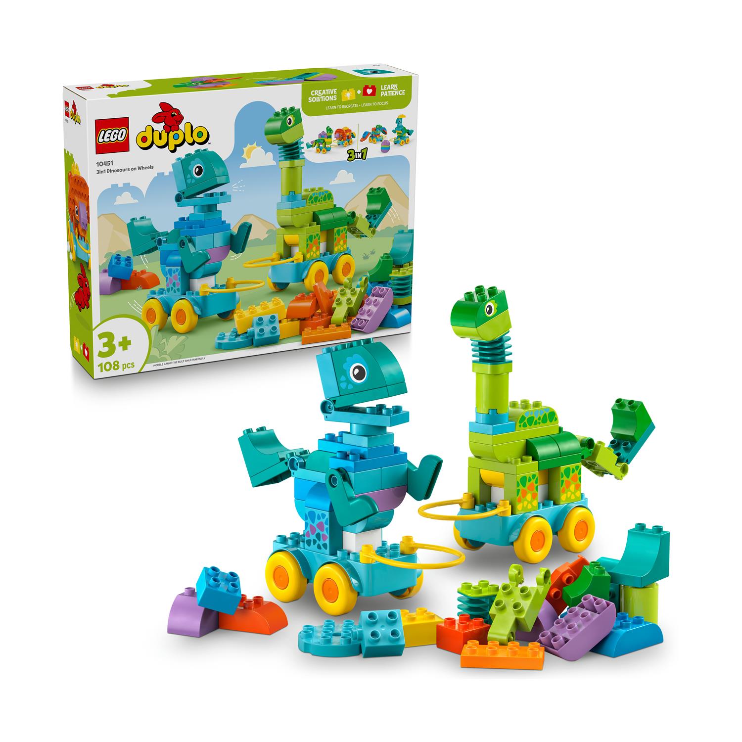 LEGO® DUPLO® Town: 3in1 Dinosaurs on Wheels (10451) - Sunday Habit