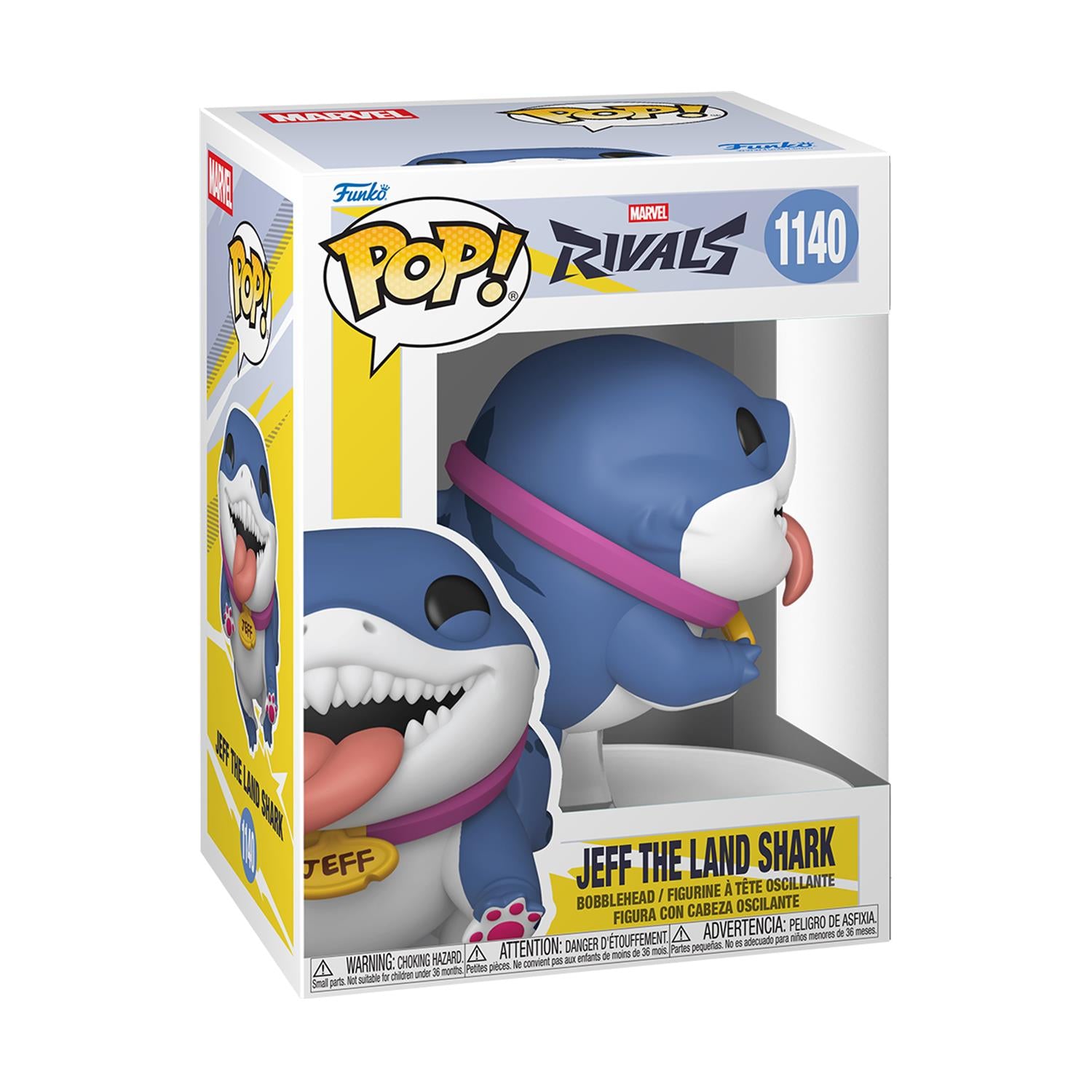 Funko Pop! Marvel: Rivals - Jeff The Land Shark #1140 Bobble-Head Vinyl Figure - Sunday Habit