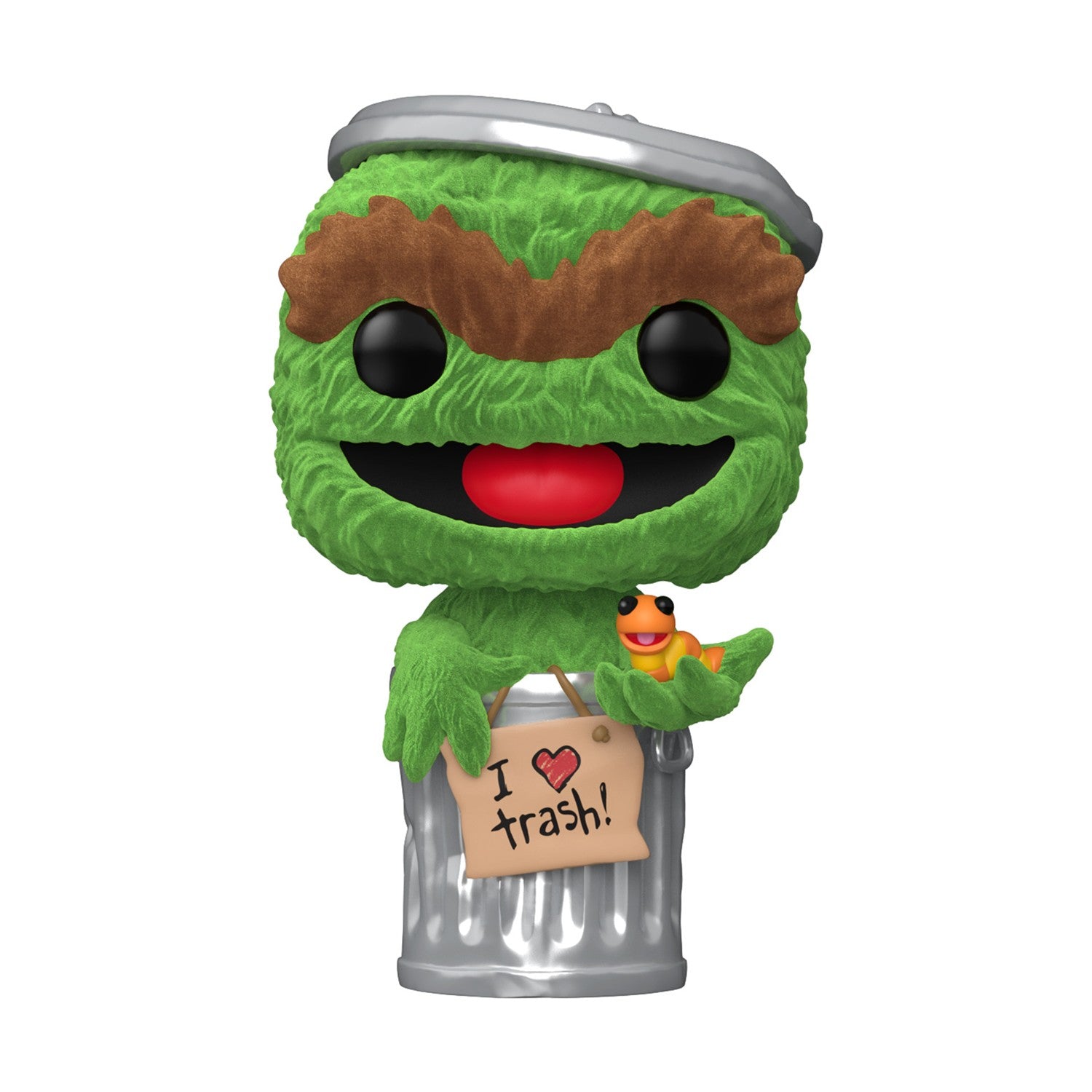 Funko Pop! Television: 123 Sesame Street - Oscar the Grouch (Flocked) (Special Edition) #1793 Vinyl Figure - Sunday Habit