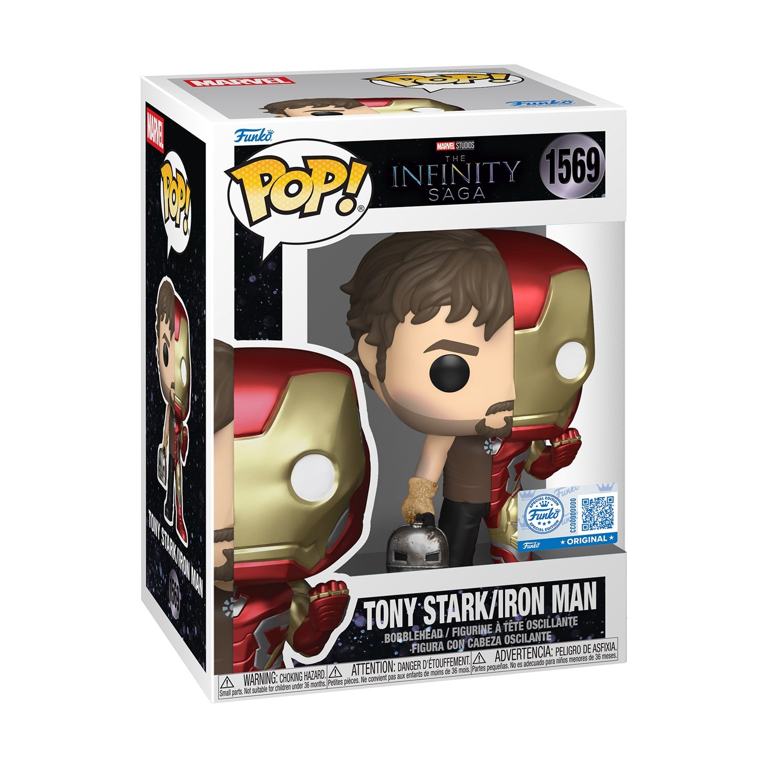 Funko Pop! Marvel: The Infinity Saga Iron Man - Tony Stark/Iron Man (Special Edition) #1569 Bobble-Head Vinyl Figure - Sunday Habit