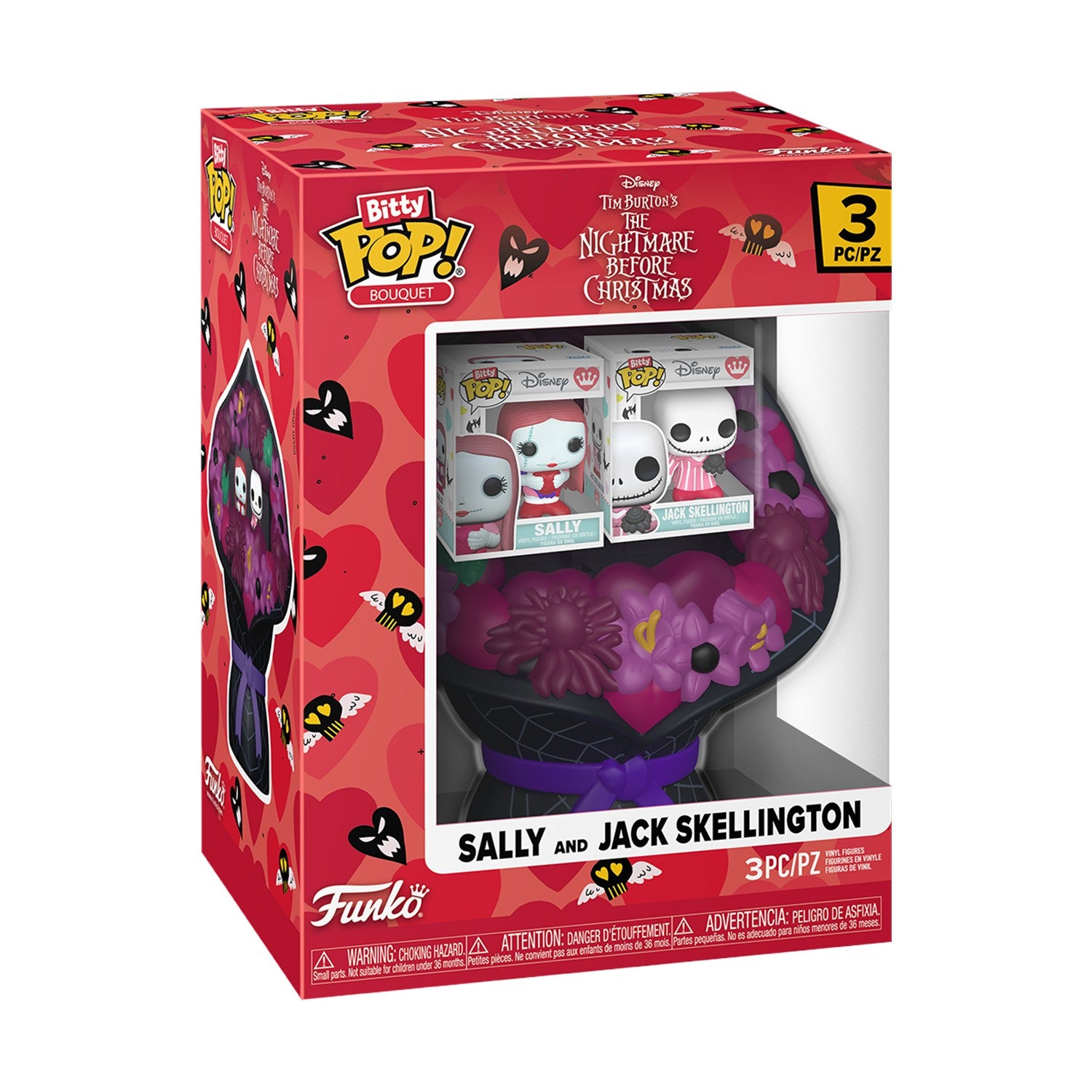 Funko Bitty Pop! Bouquet Disney: The Nightmare Before Christmas - Sally and Jack Skellington Vinyl Figures