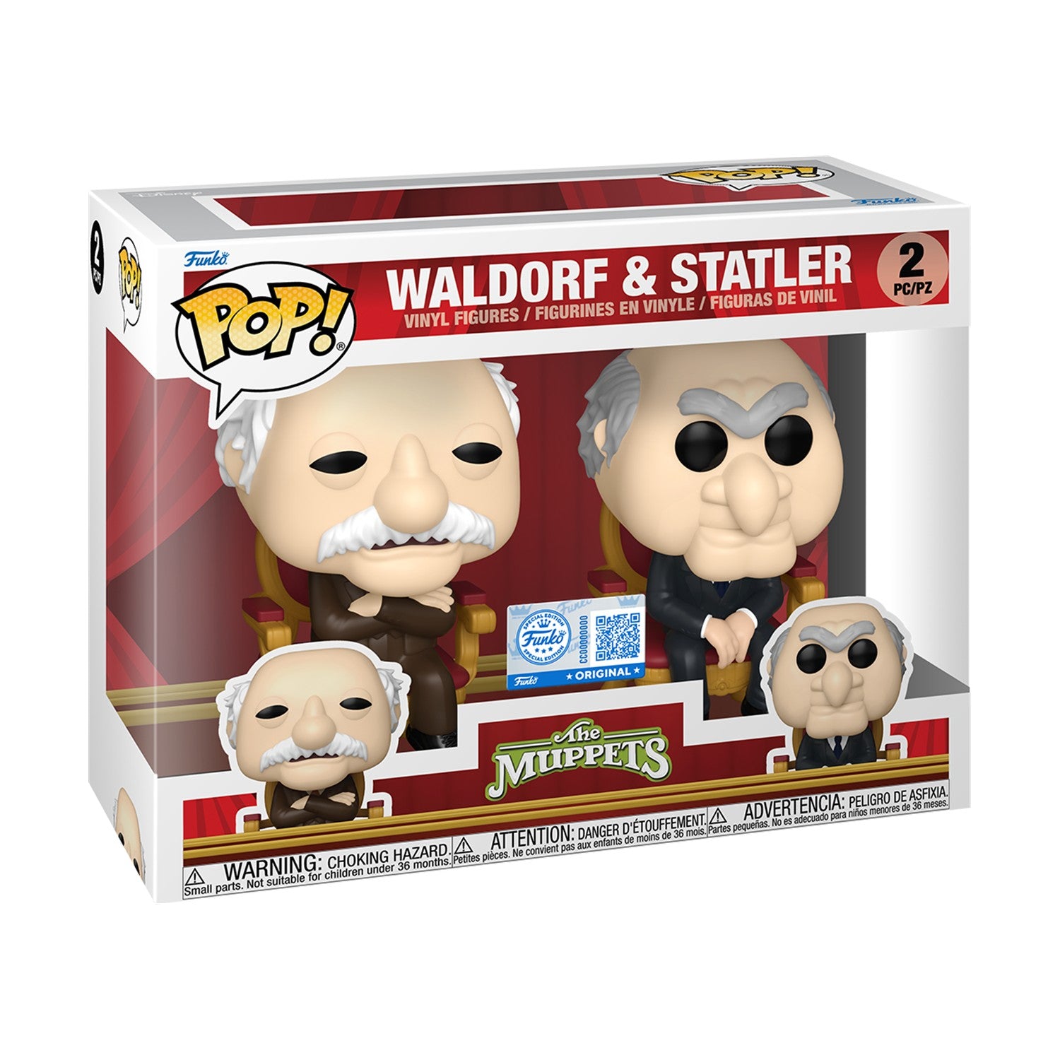 Funko Pop! 2-pack: The Muppets - Waldorf & Statler (Special Edition) Vinyl Figures