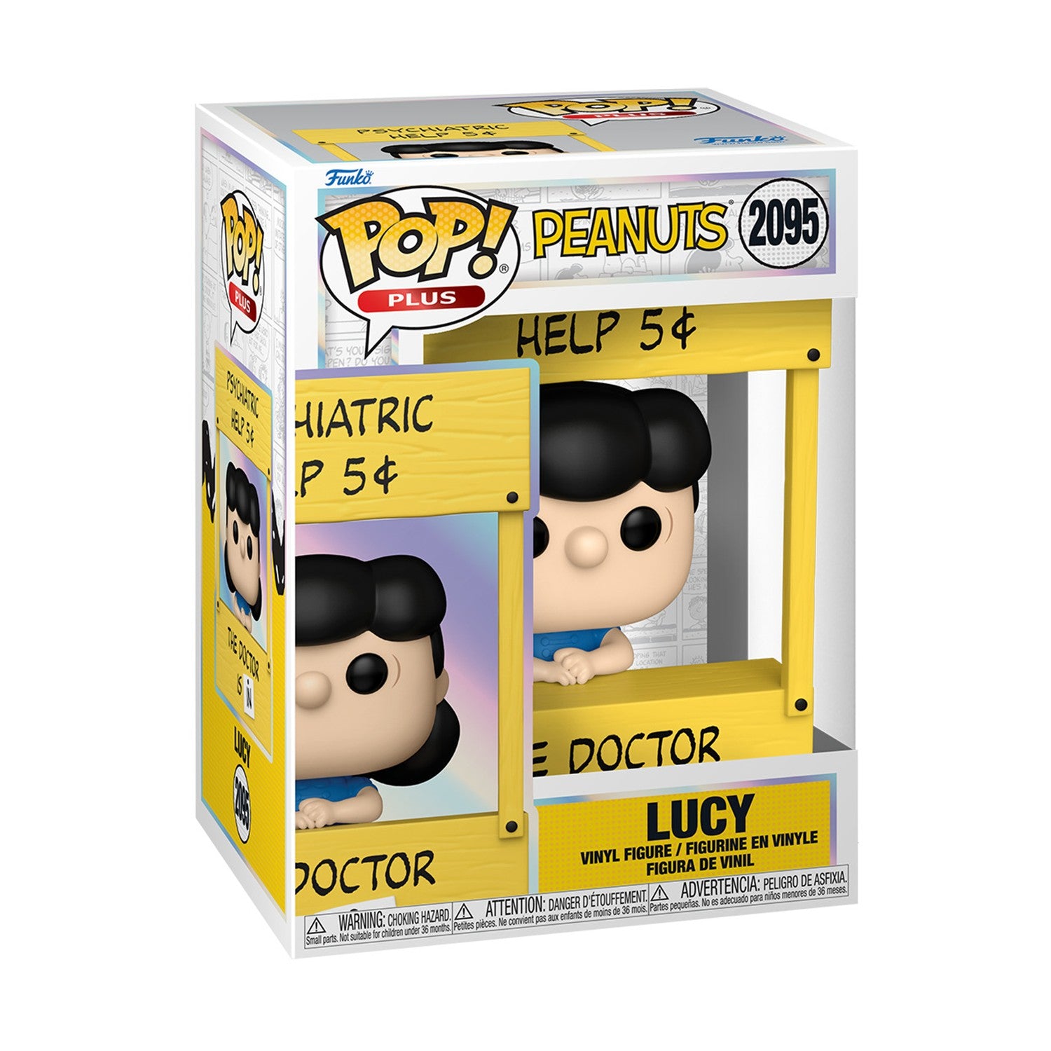 Funko Pop! Plus:-Peanuts - Lucy (Psychiatric Booth) #2095 Vinyl Figure - Sunday Habit