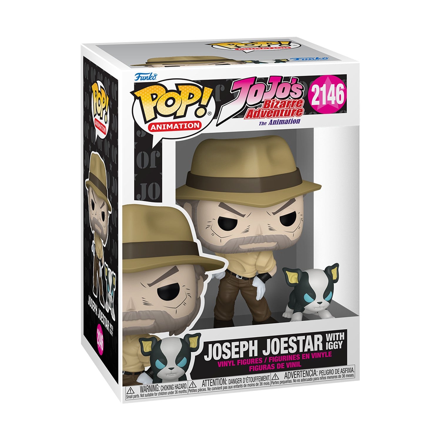Funko Pop! Animation: JoJo's Bizarre Adventure - Joseph Joestar with Iggy #2146 Vinyl Figures - Sunday Habit