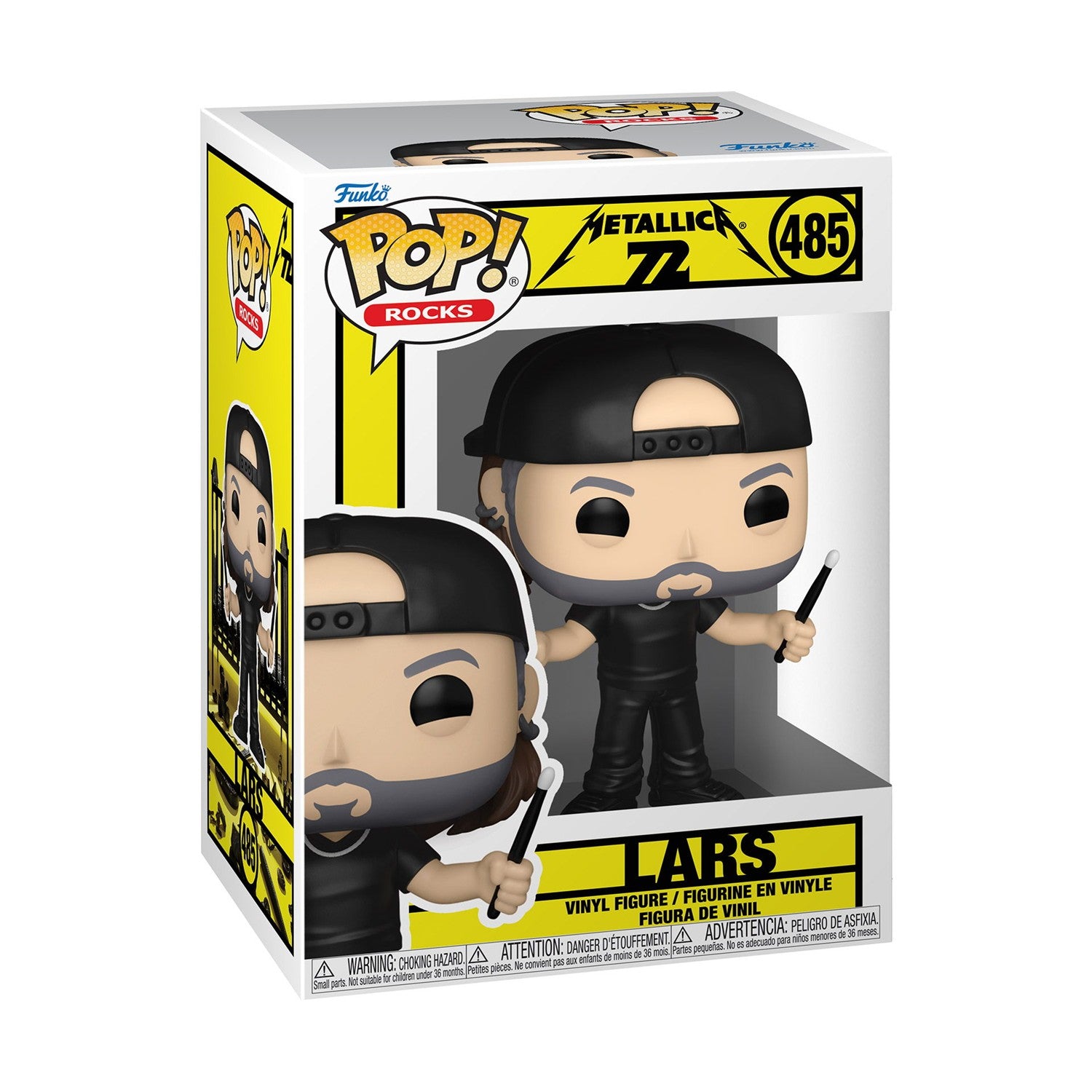 Funko Pop! Rocks: Metallica 72 - Lars #485 Vinyl Figure - Sunday Habit