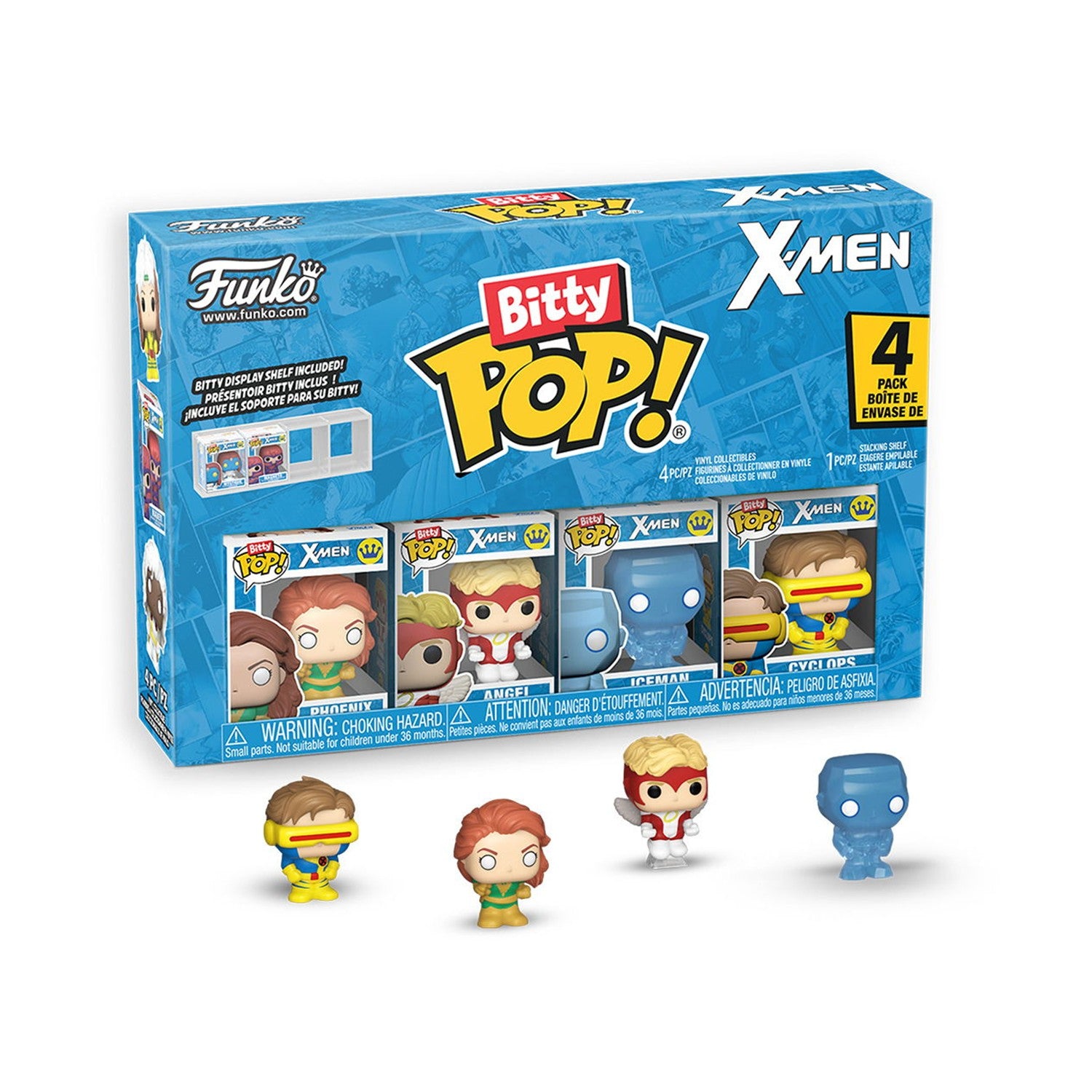 Funko Bitty Pop X Men 4 Pack Фигура Phoenix Angel Iceman Cyclops - Sunday Habit