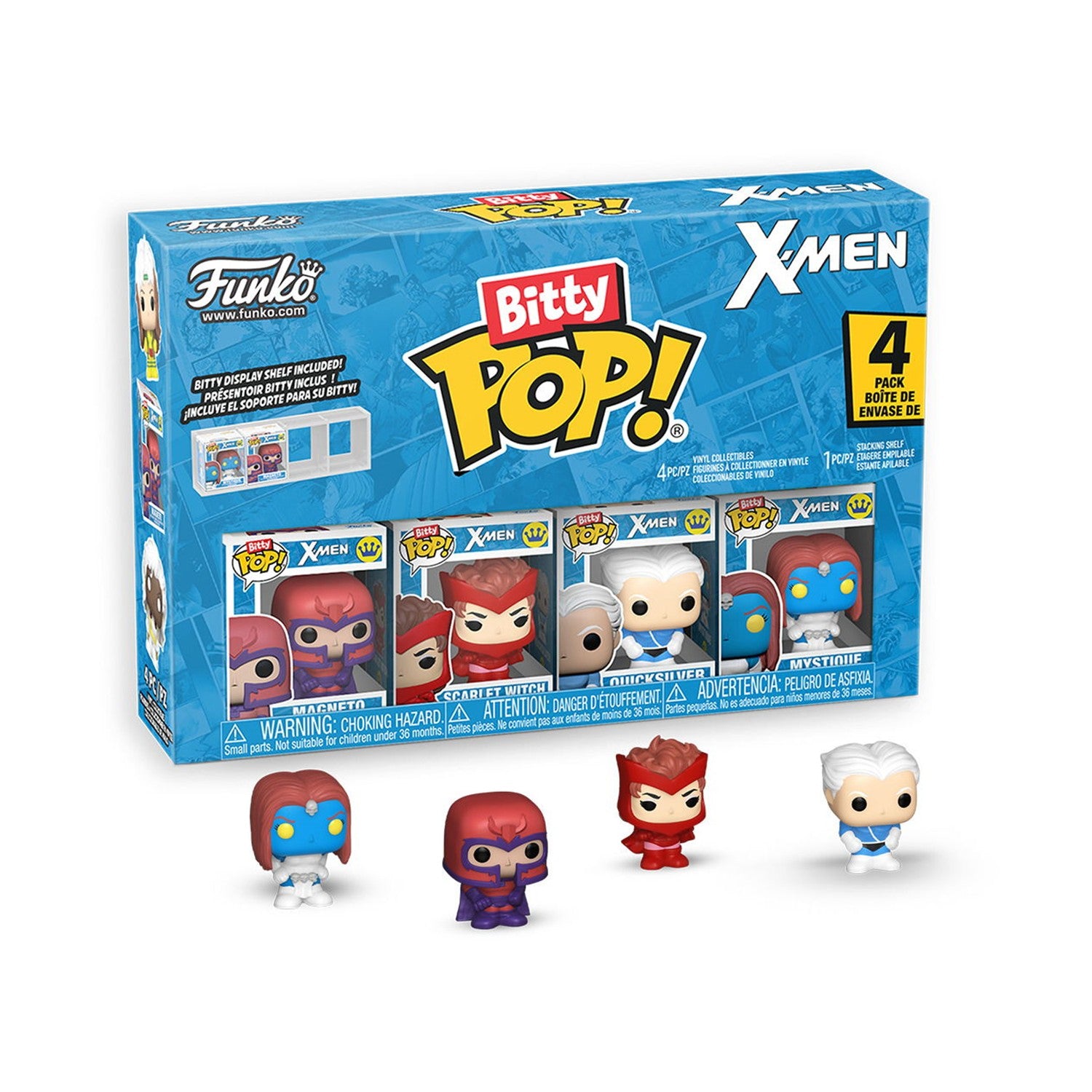 Funko Bitty Pop! 4-пакета X-Men Магнето, Scarlet Witch, Quicksilver - Sunday Habit