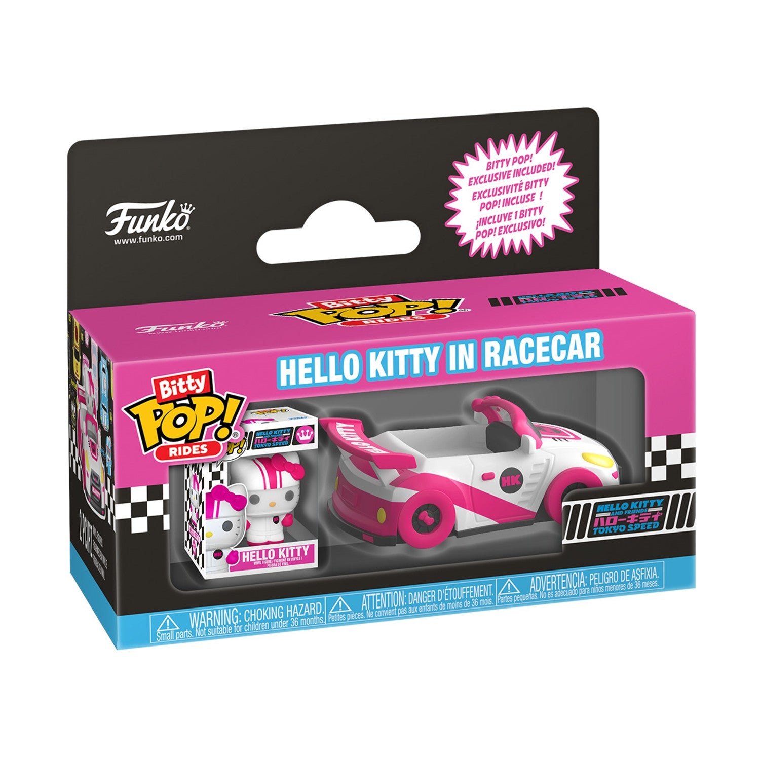 Funko Bitty Pop! Rides: Hello Kitty and Friends Tokyo Speed - Hello Kitty in Racecar Vinyl Figures - Sunday Habit