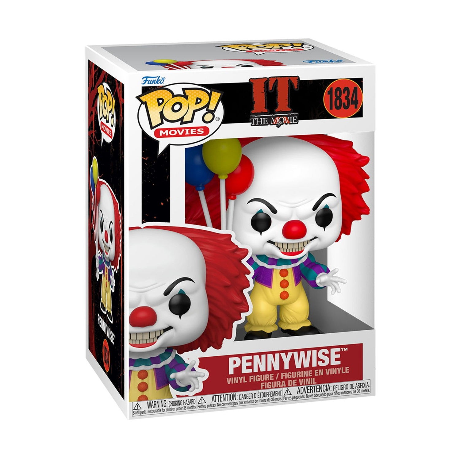 Funko Pop! Movies: IT The Movie - Pennywise (1990) #1834 Vinyl Figure - Sunday Habit