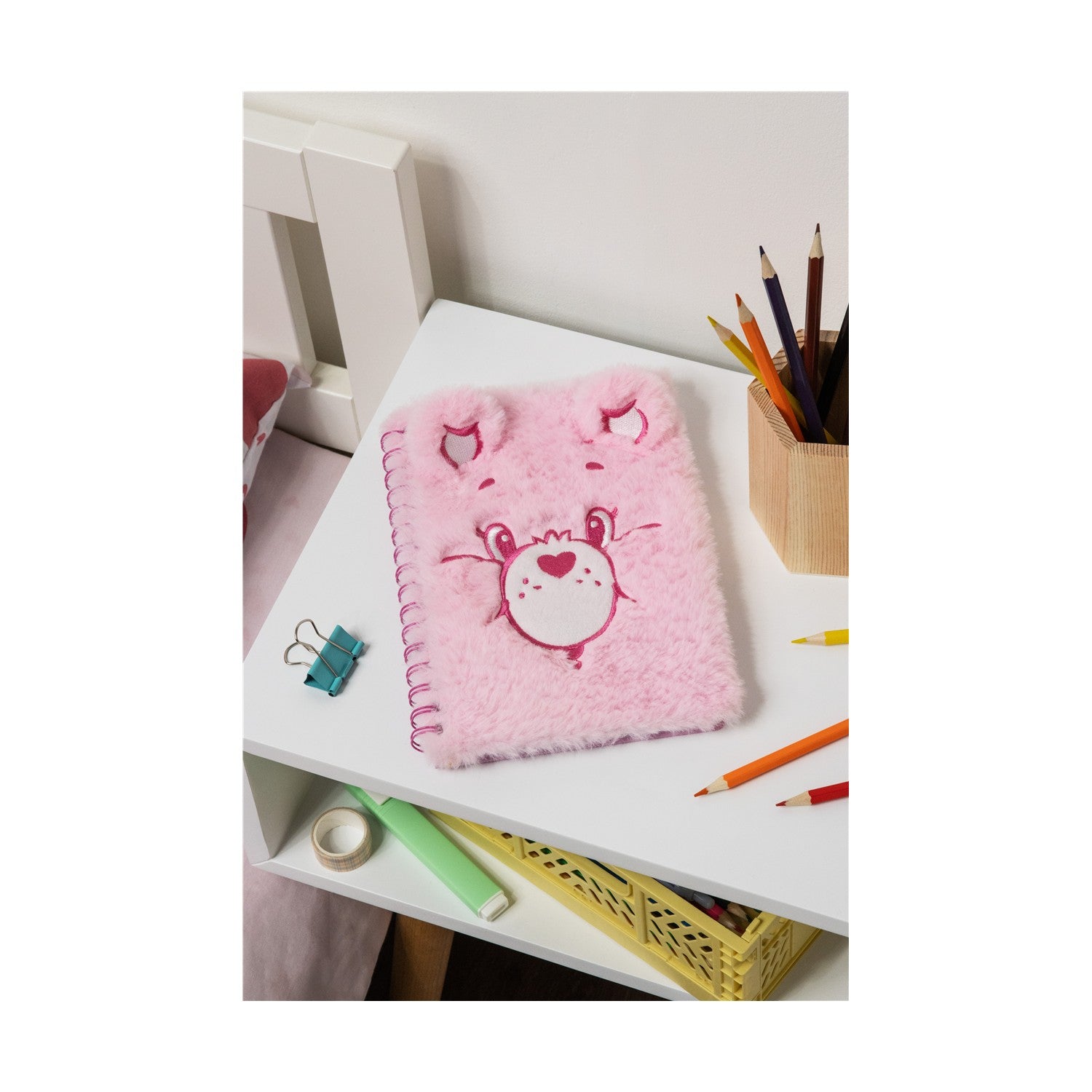 Paladone Care Bears Fluffy Notebook Розов Мек Тетрадник - Sunday Habit