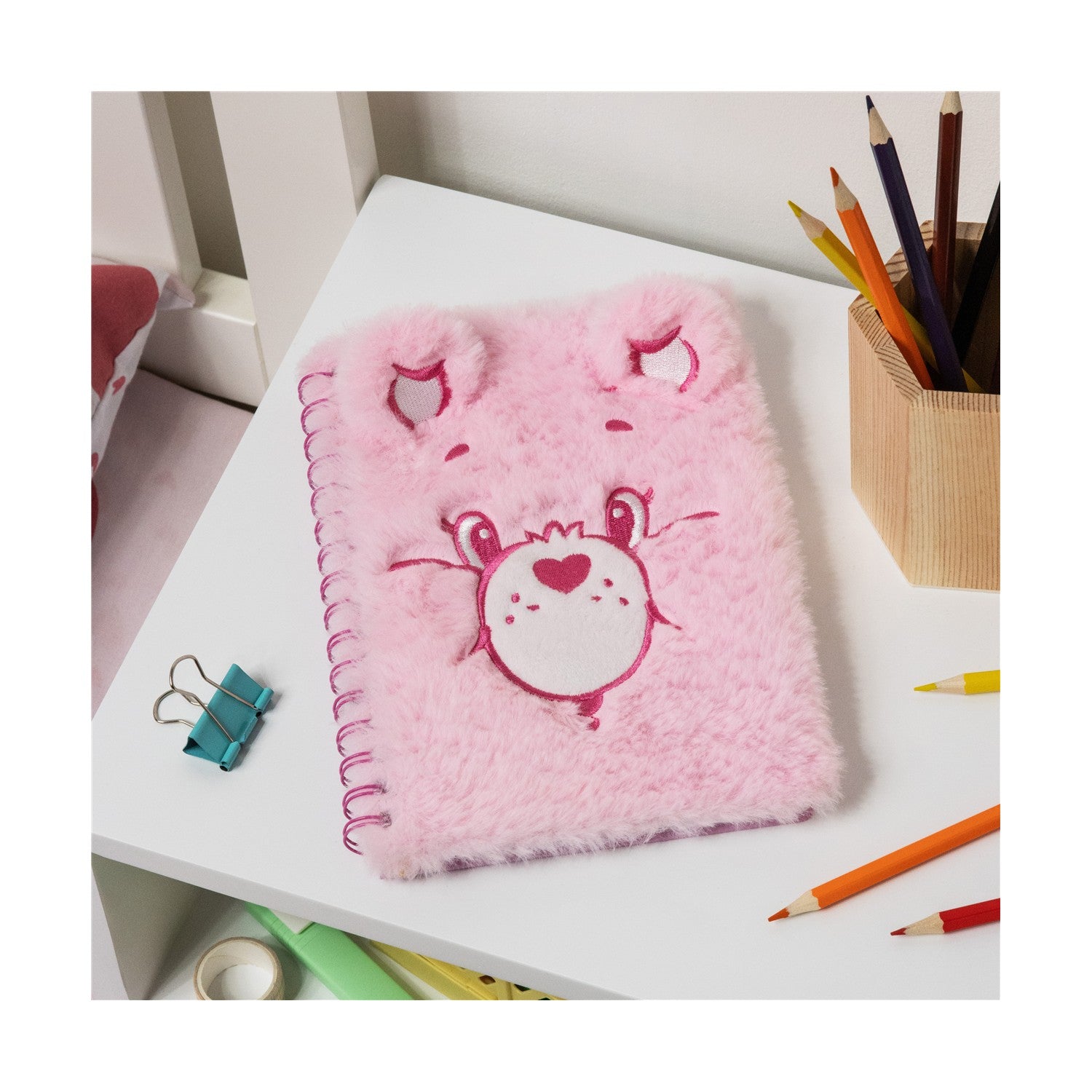 Paladone Care Bears Fluffy Notebook Розов Мек Тетрадник - Sunday Habit