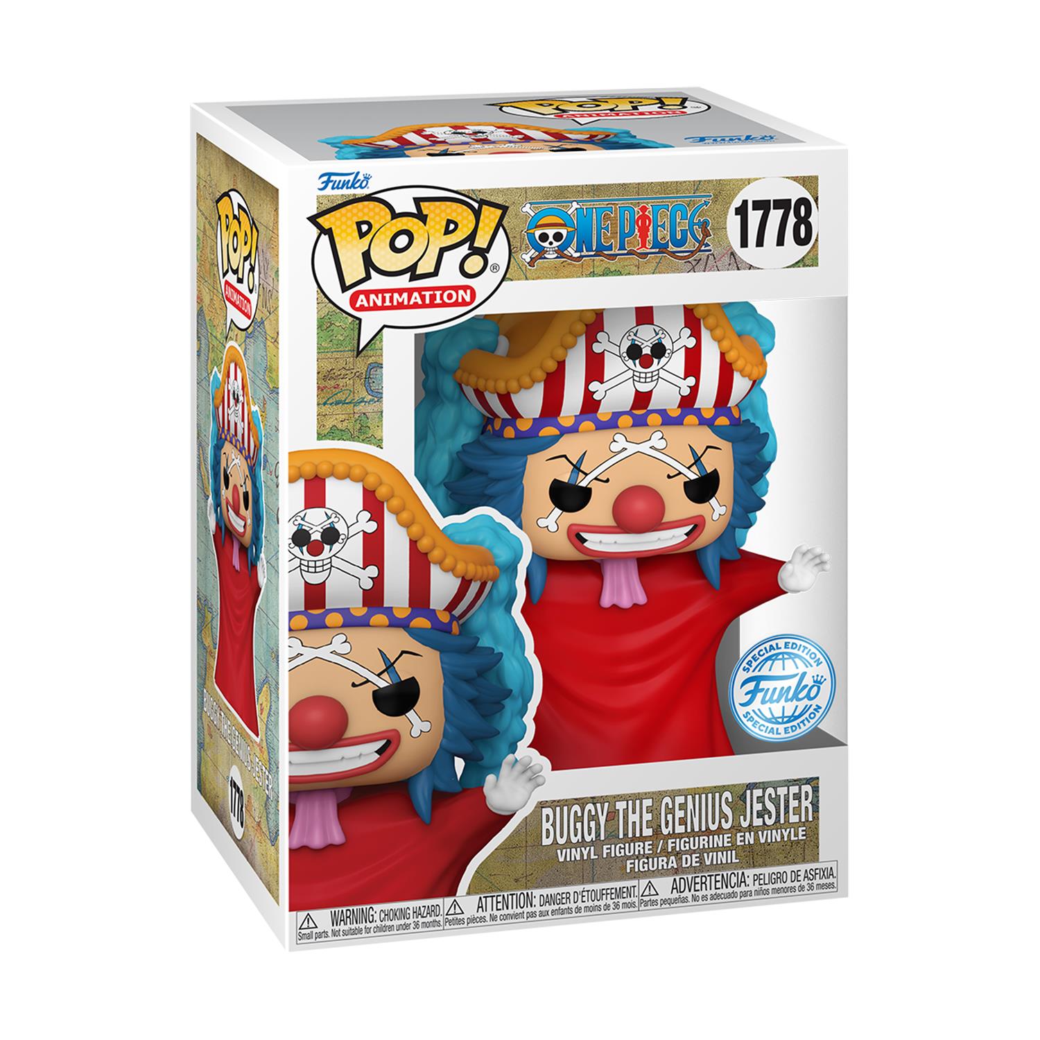 Funko Pop! Animation: One Piece - Buggy The Genius Jester (Special Edition) #1778 Vinyl Figure