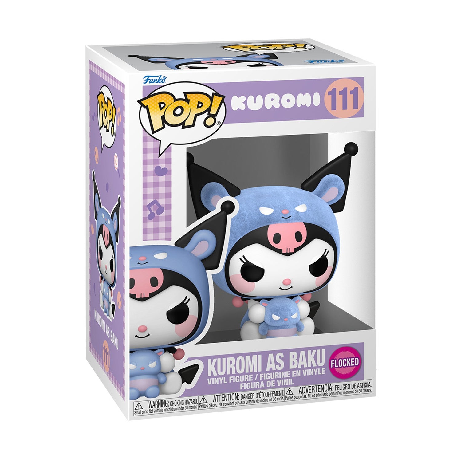 Funko Pop!: Kuromi - Kuromi as Baku (Flocked) #111Vinyl Figure - Sunday Habit