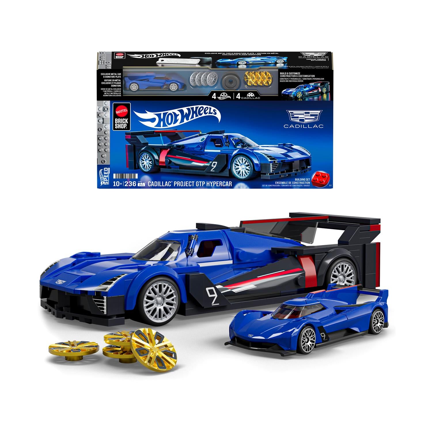 Mattel Hot Wheels: Speed Series Brick Shop - Cadillac Project GTP Hypercar Vehicle (JFR89) - Sunday Habit