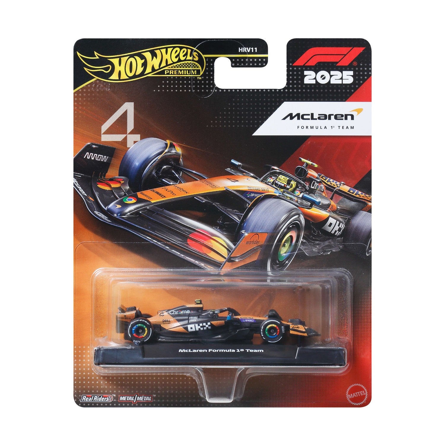 Mattel Hot Wheels Premium: F1 2025 - McLaren Formula 1 Team Vehicle (JKD88) - Sunday Habit