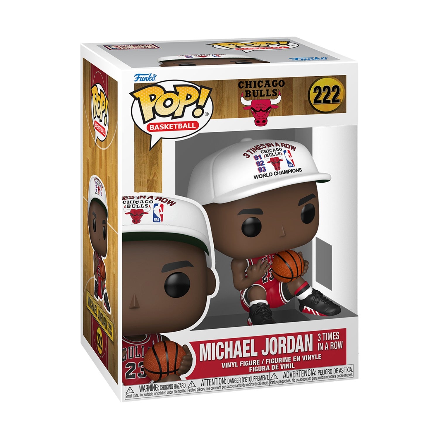 Funko Pop! Basketball: Chicago Bulls - Michael Jordan 3 Times in A Row #222 Vinyl Figure - Sunday Habit