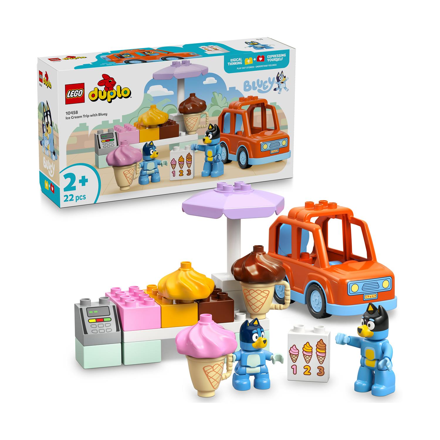 LEGO® DUPLO® Bluey: Ice Cream Trip with Bluey (10458) - Sunday Habit