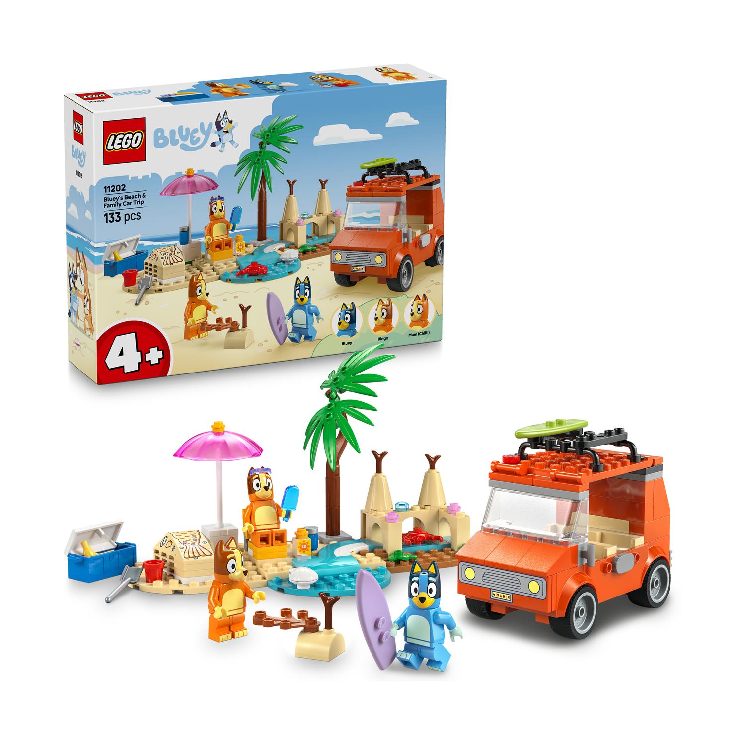 LEGO® Bluey: Bluey’s Beach & Family Car Trip (11202) - Sunday Habit