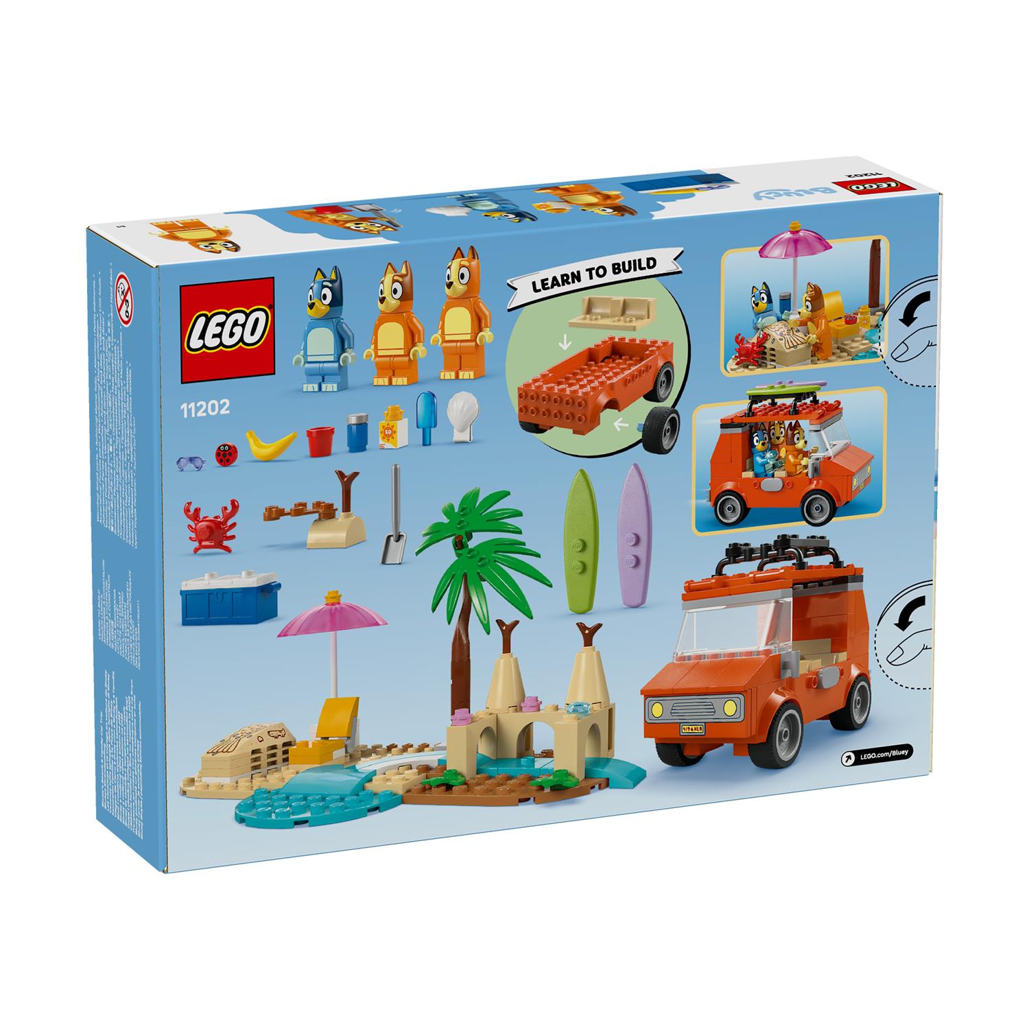 LEGO® Bluey: Bluey’s Beach & Family Car Trip (11202) - Sunday Habit