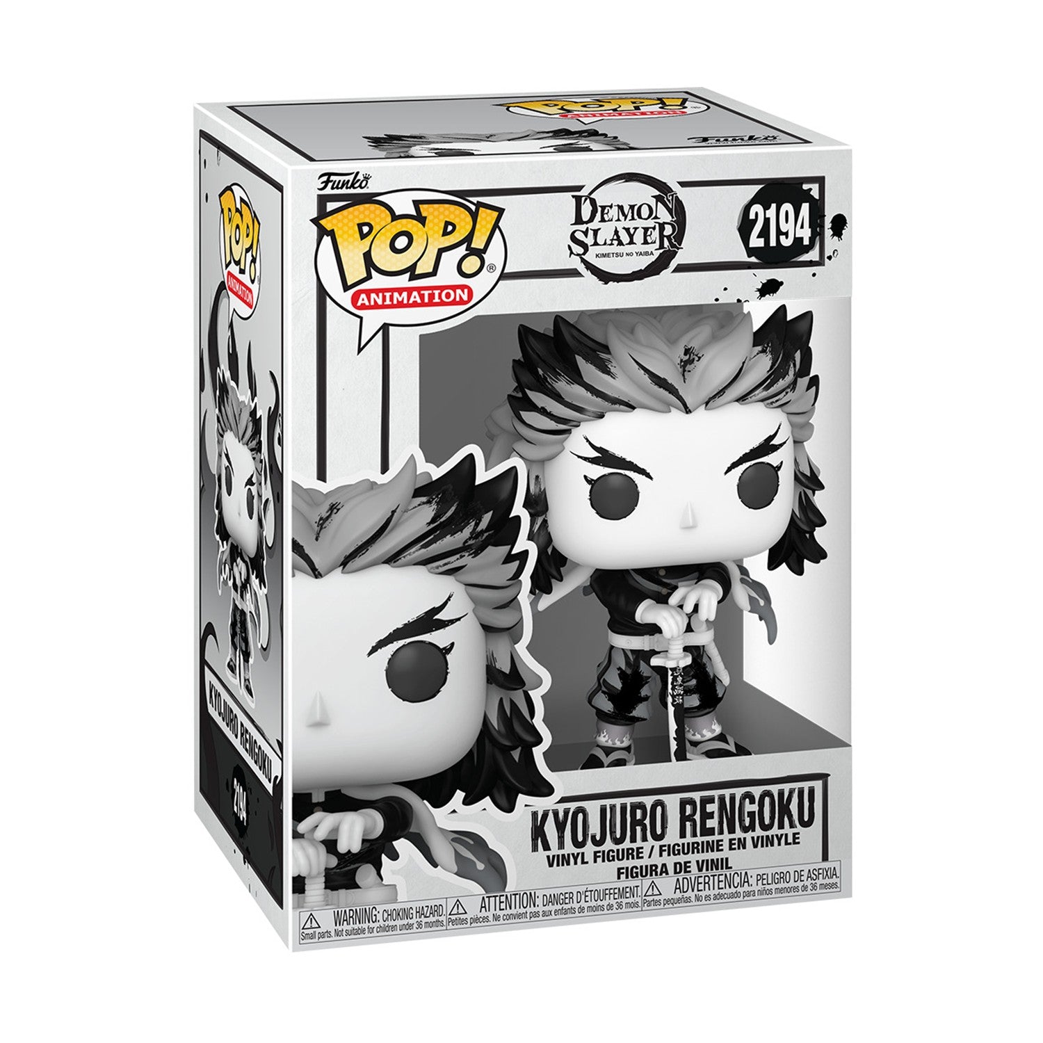 Funko Pop! Animation: Demon Slayer - Kyojuro Rengoku (Sumi-Ink) #2194 Vinyl Figure - Sunday Habit