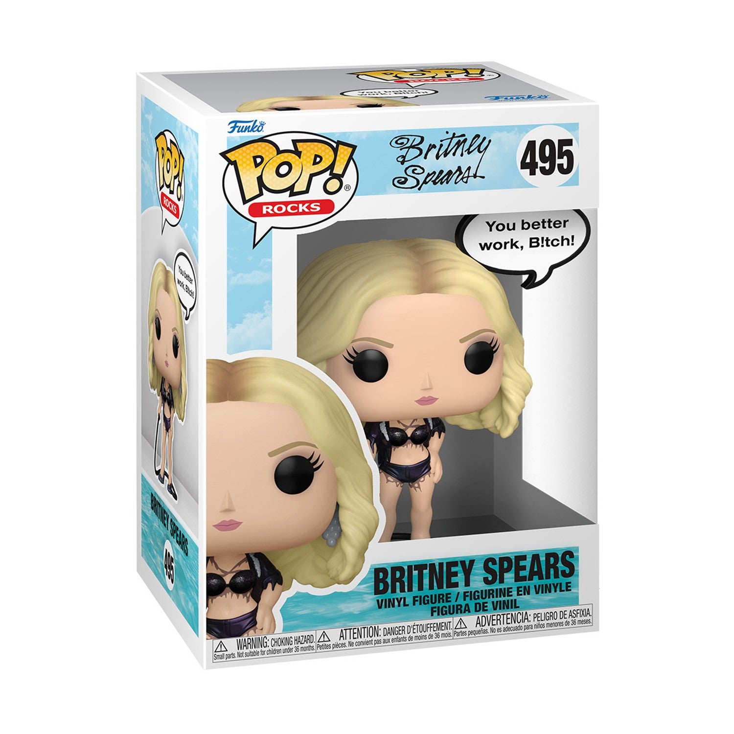 Funko Pop! Rocks: Britney Spears (Work B!tch) #495 Vinyl Figure - Sunday Habit