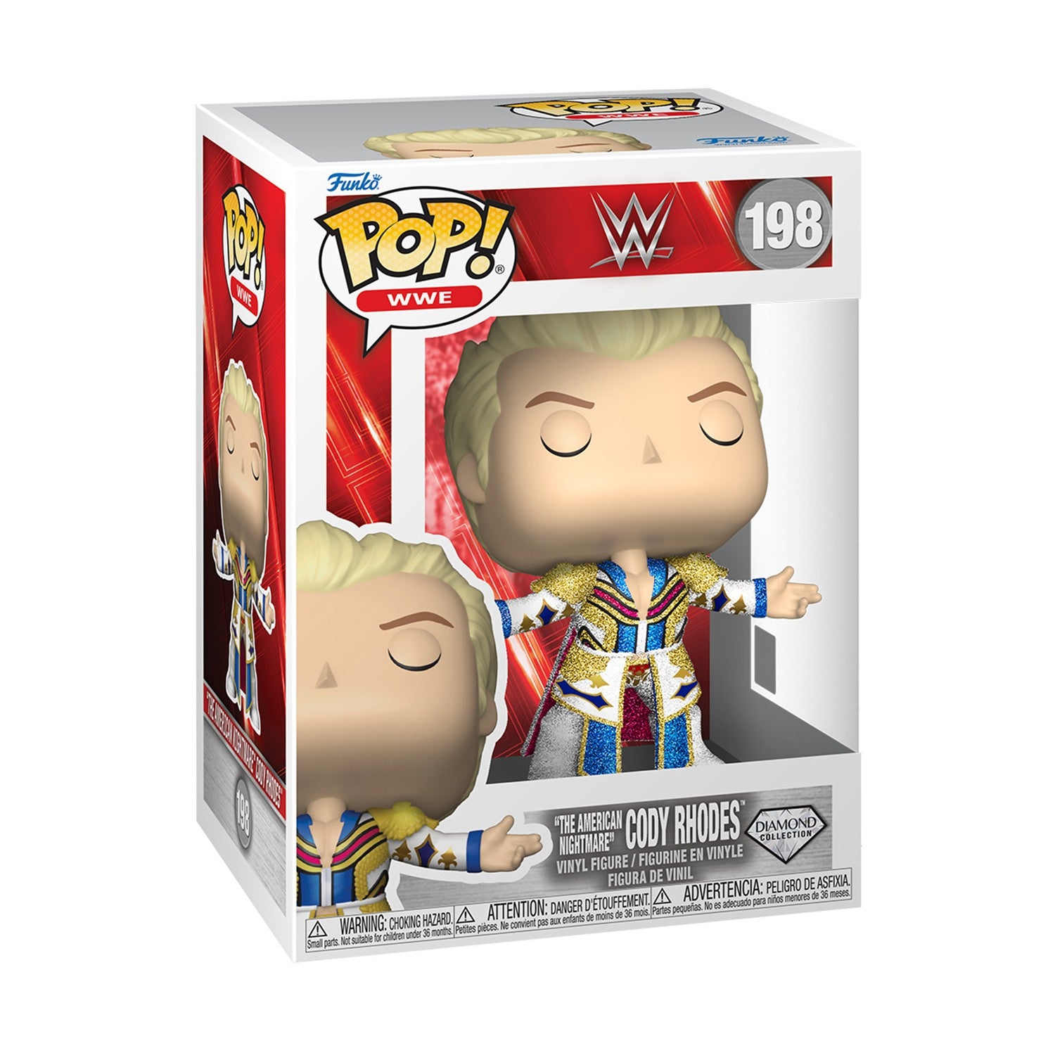 Funko Pop! WWE: W - "The American Nightmare" Cody Rhodes (Diamond) #198 Vinyl Figure - Sunday Habit