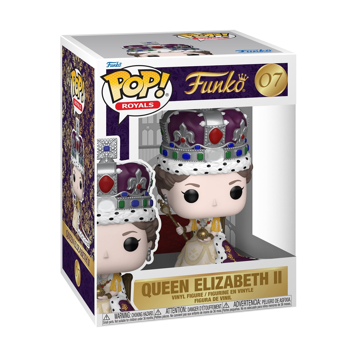 Funko Pop! Premium Royals: Queen Elizabeth II (Coronation) #07 Vinyl Figure - Sunday Habit