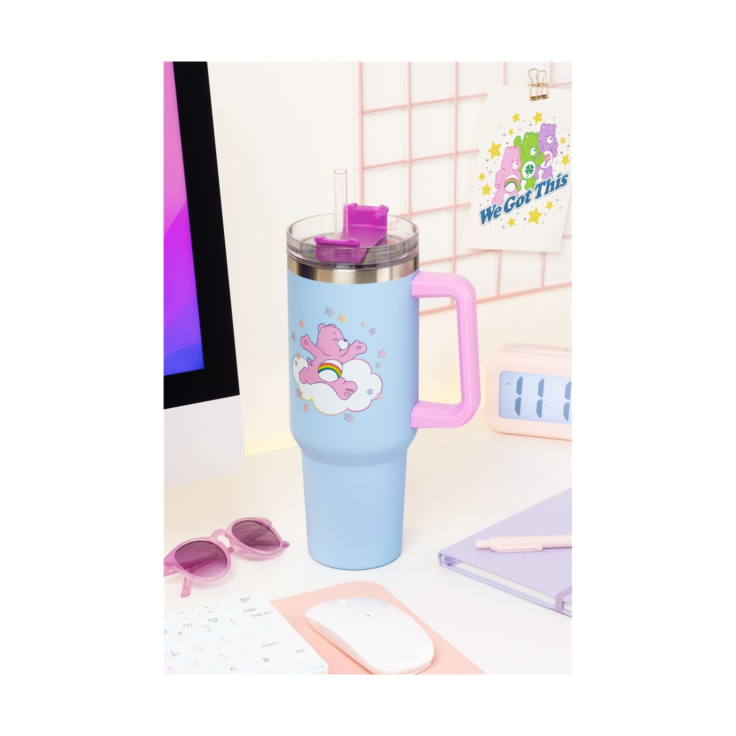 Paladone: Care Bears- 1200ml Insulated Cup And Straw (PP14607CB) - Sunday Habit