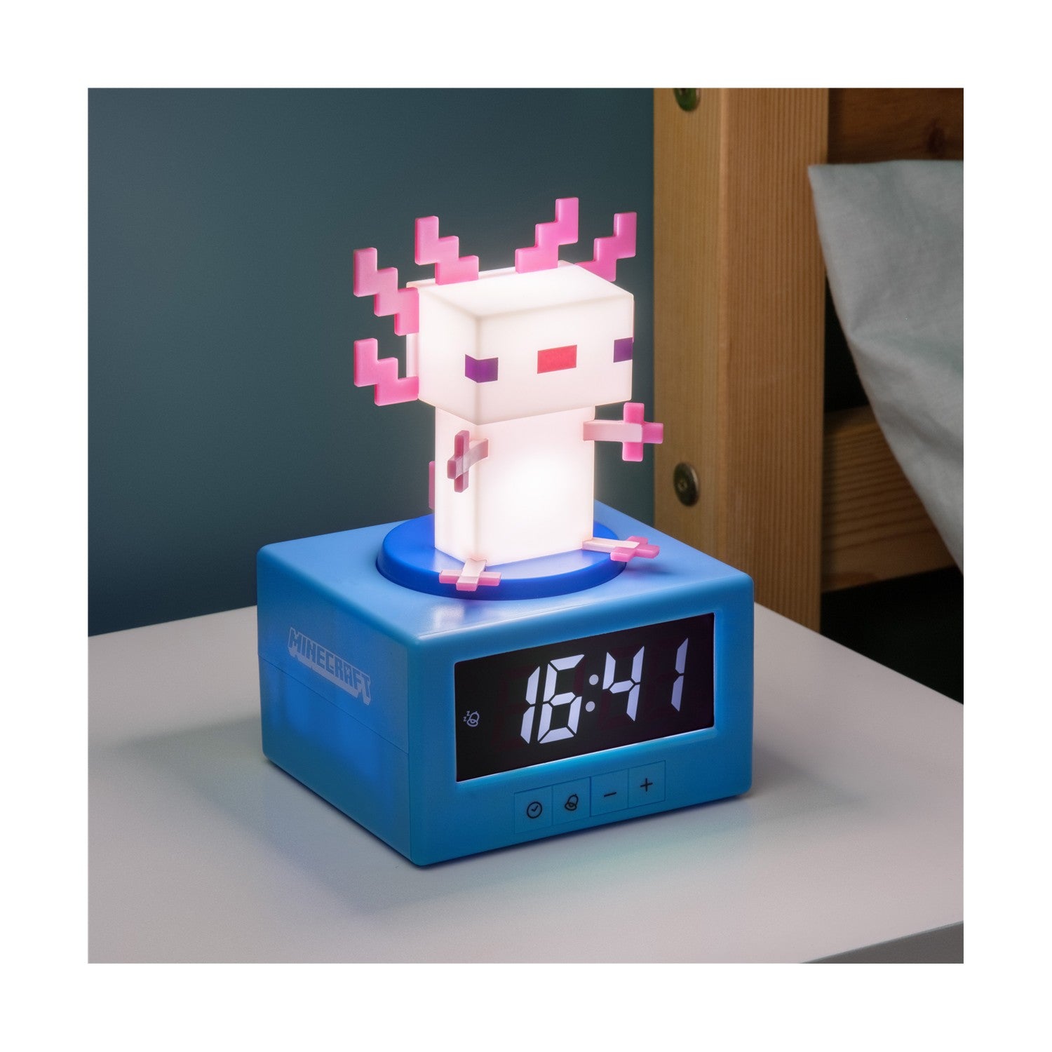 Paladone Icons Minecraft Axolotl Будилник С LED Дисплей - Sunday Habit