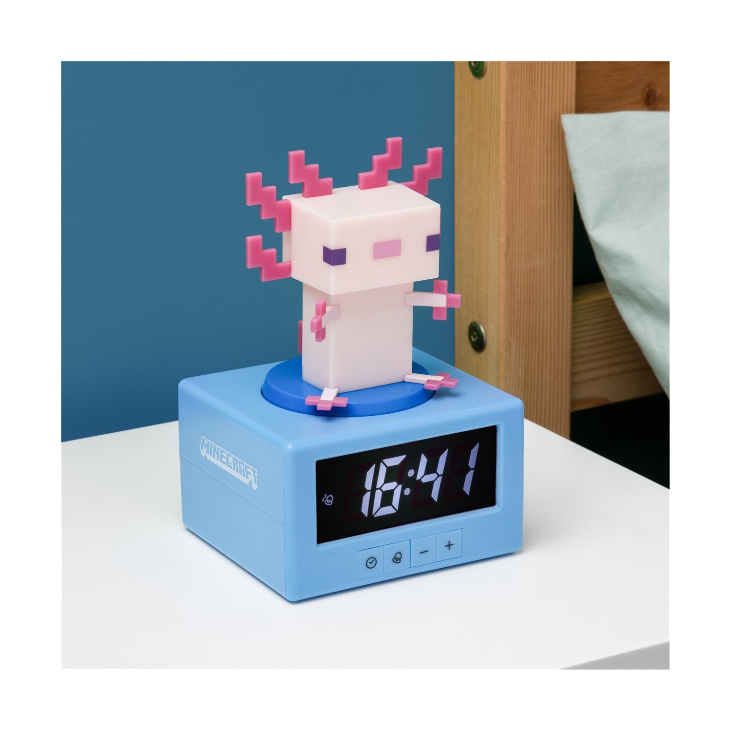 Paladone Icons Minecraft Axolotl Будилник С LED Дисплей - Sunday Habit